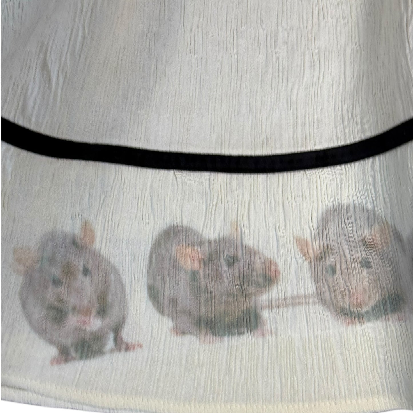 RATS CREAM BOW SKIRT - 1X