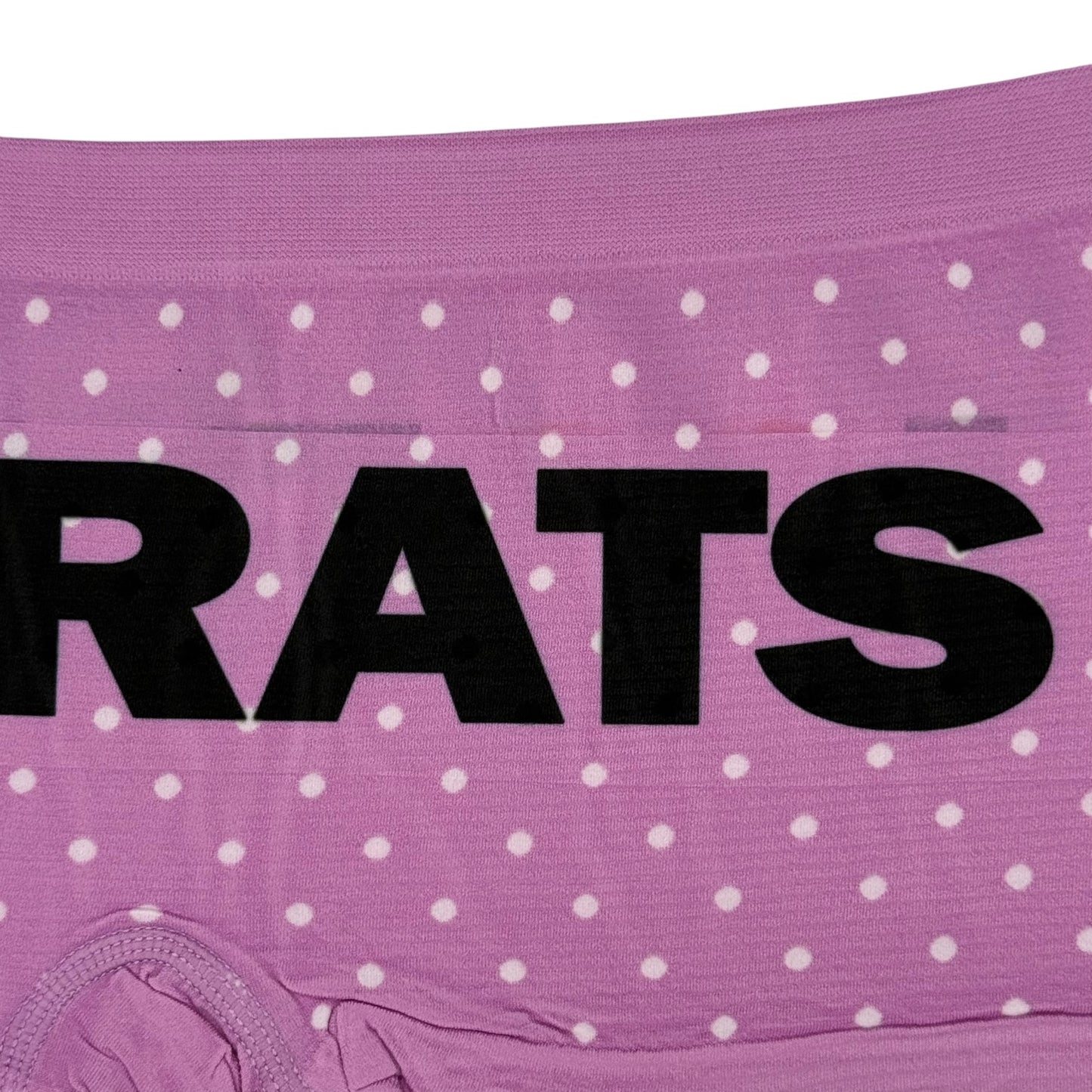 I LOVE RATS PINK POLKA DOT BOYSHORT UNDIES SAMPLE - L