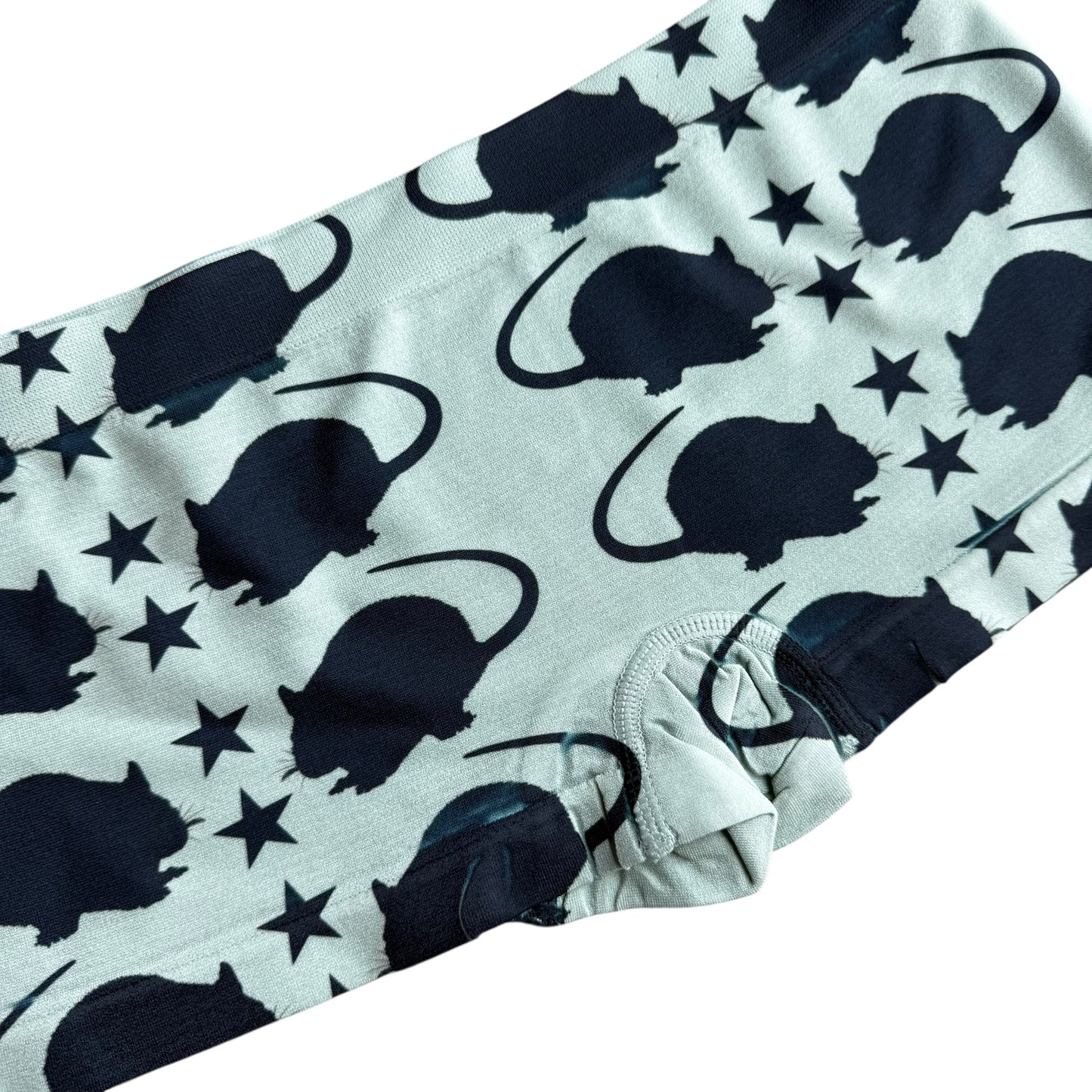 PUNK RAT GREEN BOY SHORT UNDIES - M