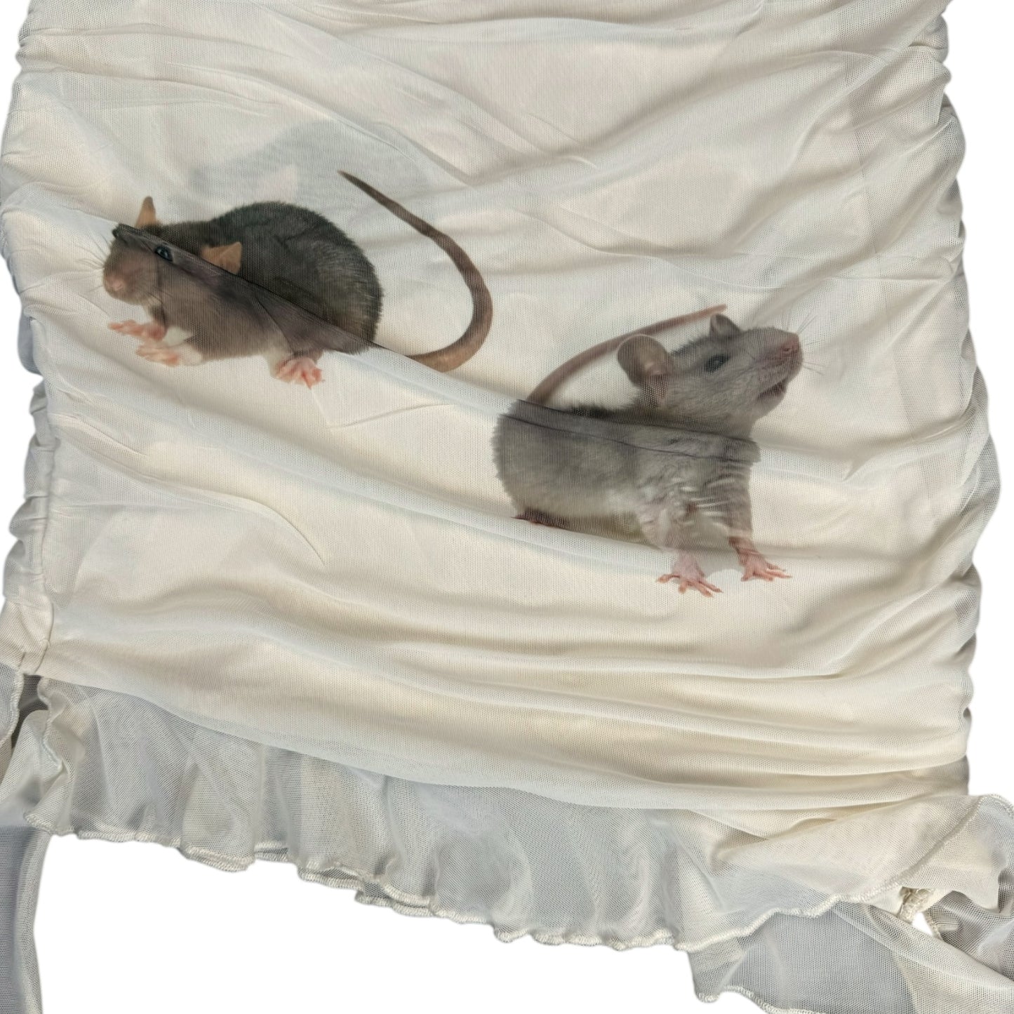 RAT WHITE ASYMMETRICAL DRESS SAMPLE - S