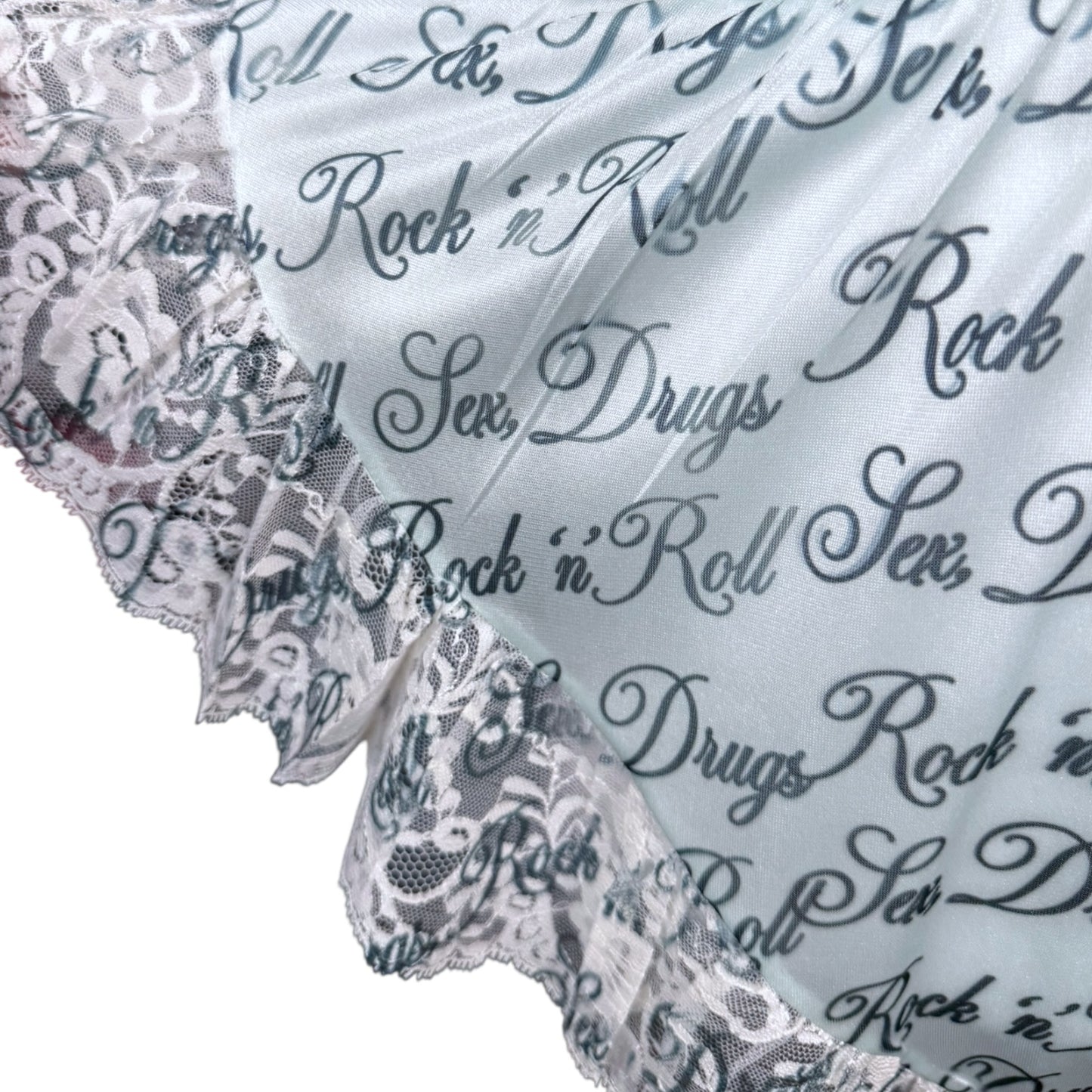 SEX DRUGS ROCK N ROLL LACE BODYSUIT - L