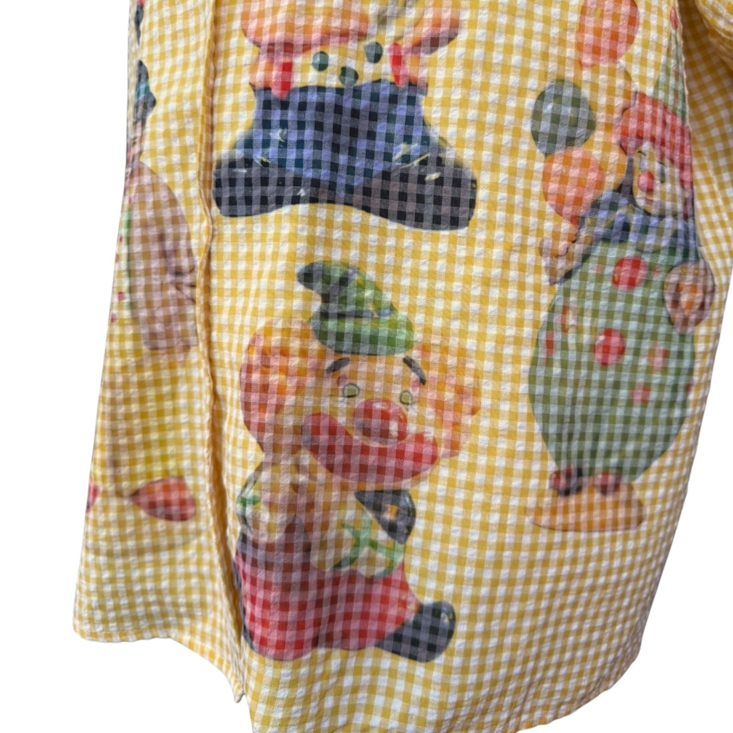 FUNNY GINGAM YELLOW BLOUSE - L