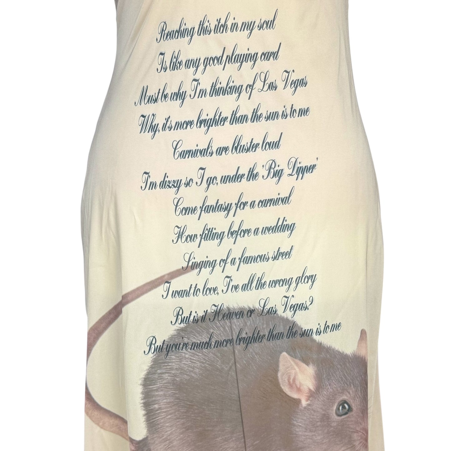 HEAVEN OR RAT? BEIGE SLIP DRESS - S