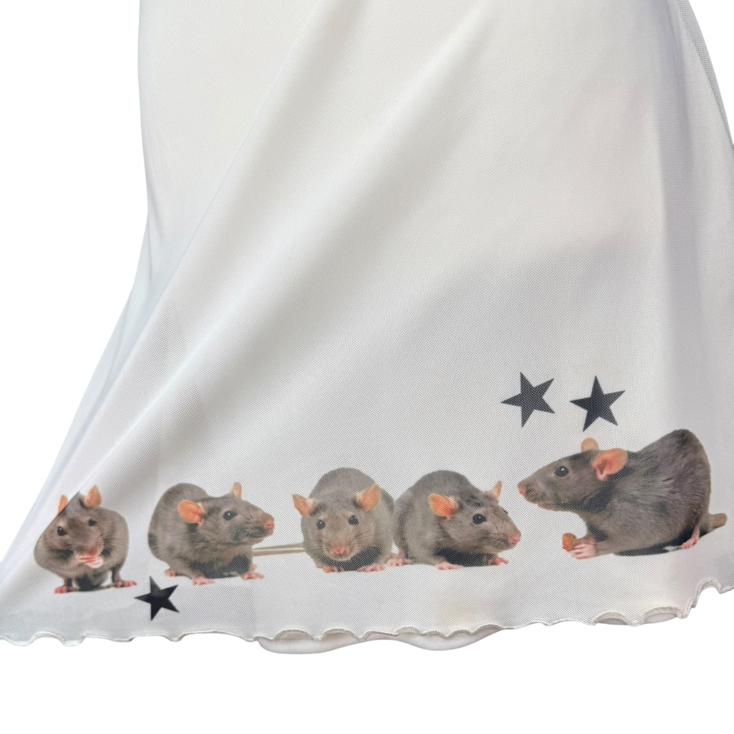 RAT BABYDOLL WHITE DRESS - XS