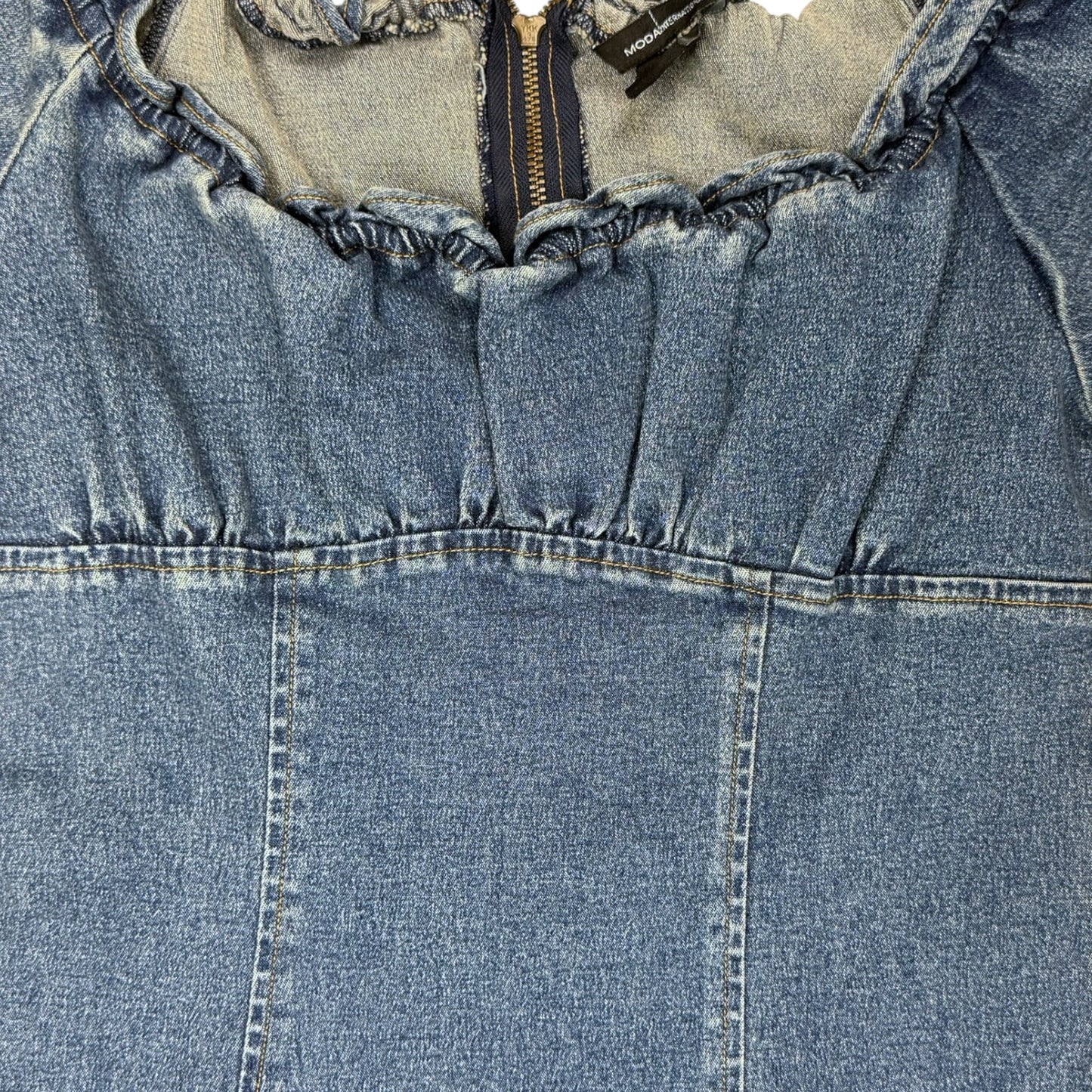 VINTAGE BLUE DENIM BABY DOLL DRESS l S