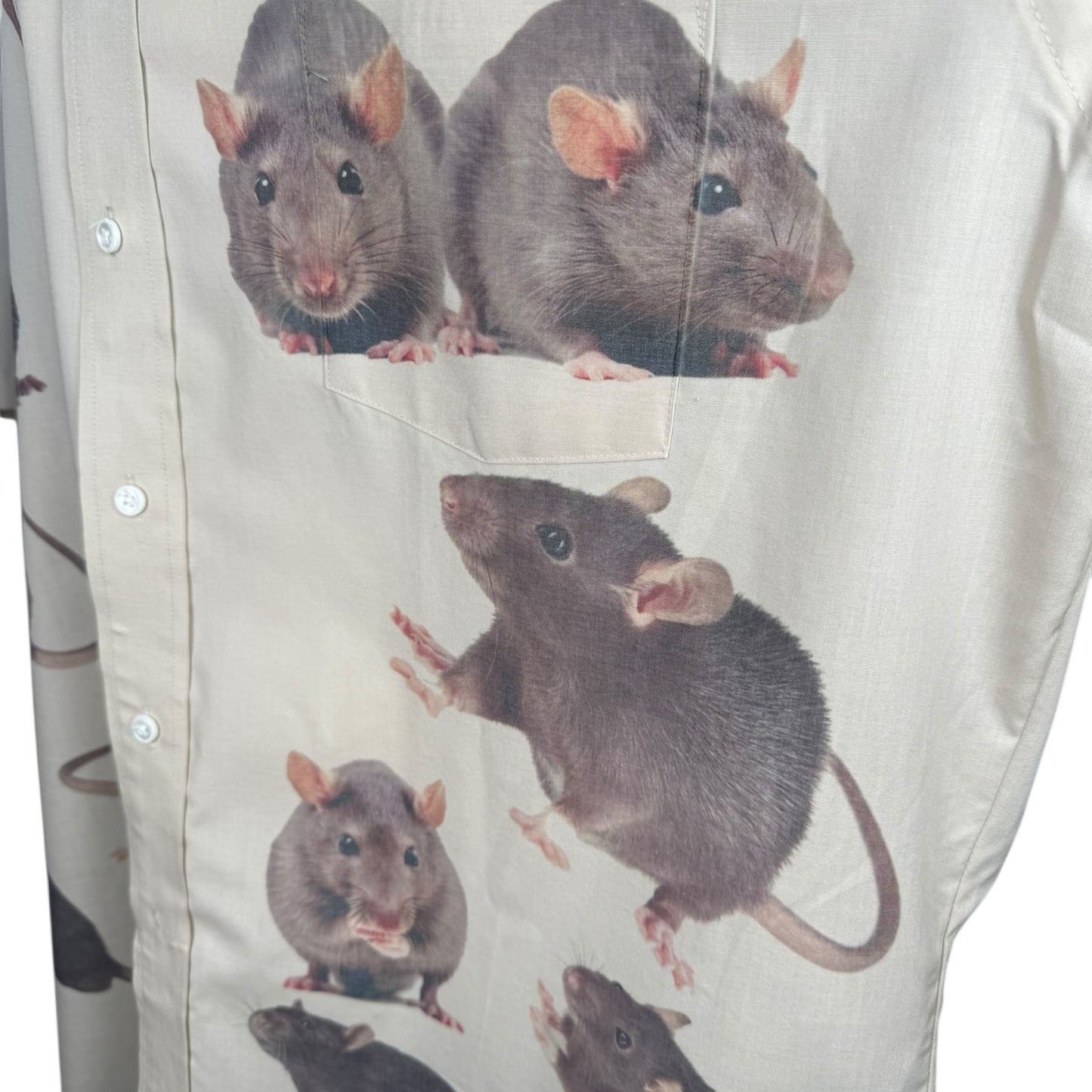 RATS TAN SHORT SLEEVE BUTTON UP 2 - XL