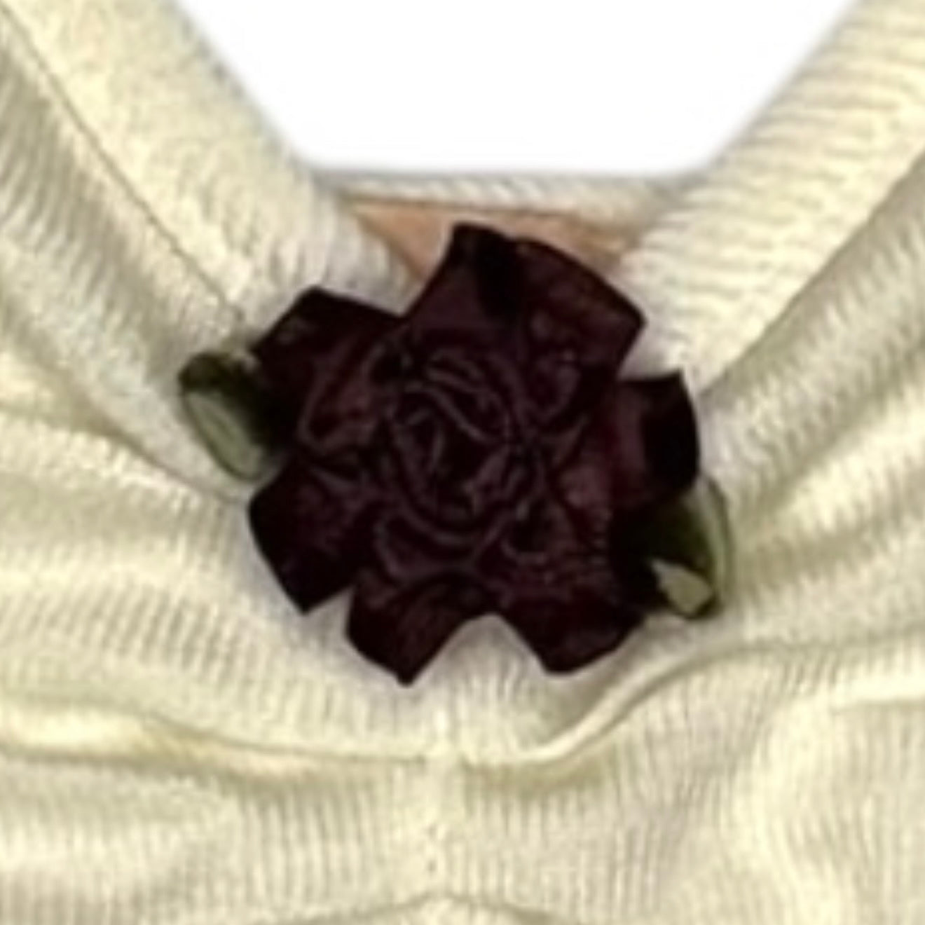 VINTAGE FOREVER 21 CREAM CAMI TOPS WITH PURPLE ROSETTE