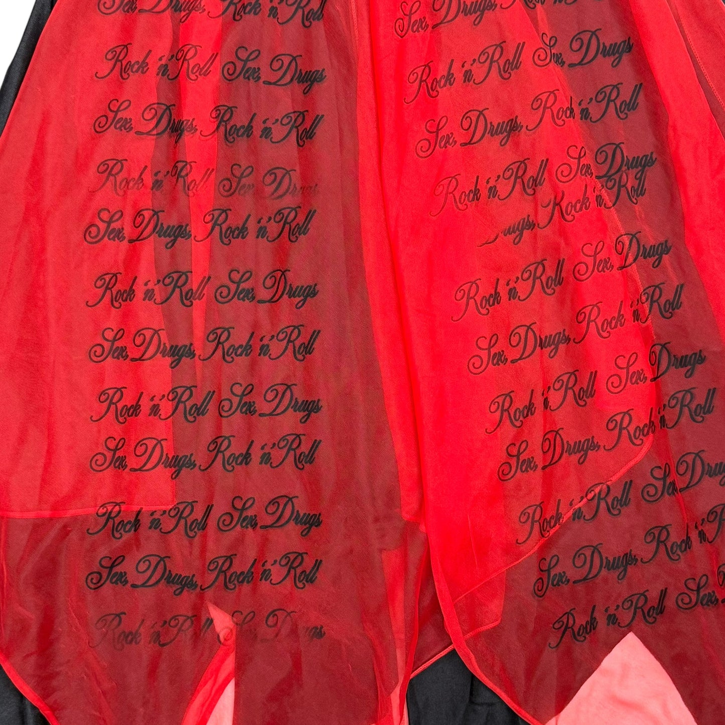 SEX DRUGS ROCK N ROLL BLACK & RED DRESS - S