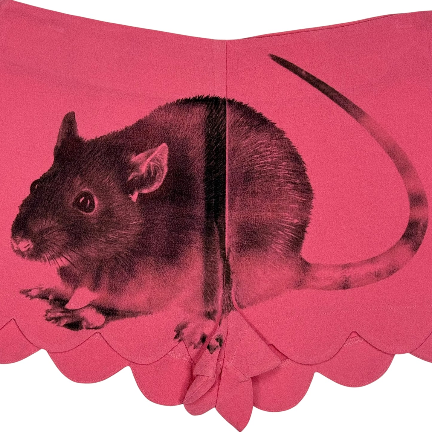BIG RAT PINK SCALLOPED SHORTS - L