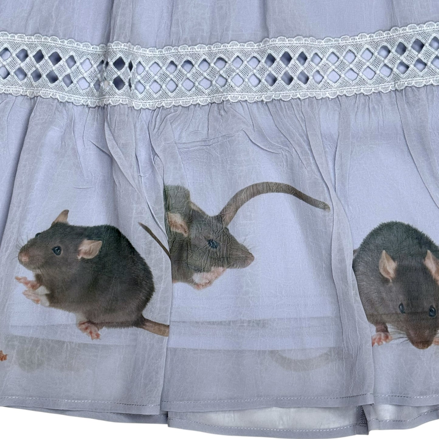 RAT FRIENDS BLUE TWEE DRESS - S