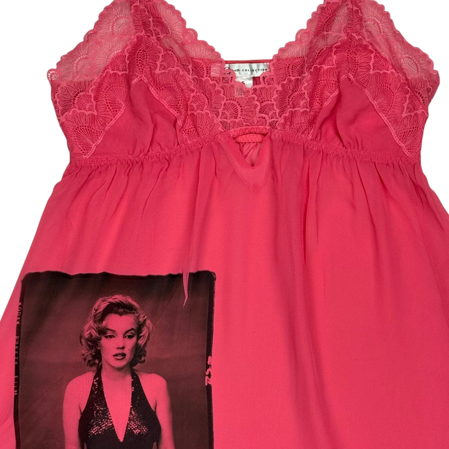 MARILYN PINK CORAL BABYDOLL TOP - S