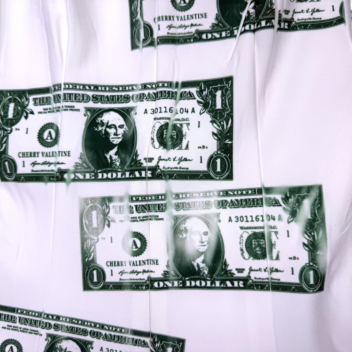 DOLLAR BILLS MOD MINI WHITE DRESS - XS