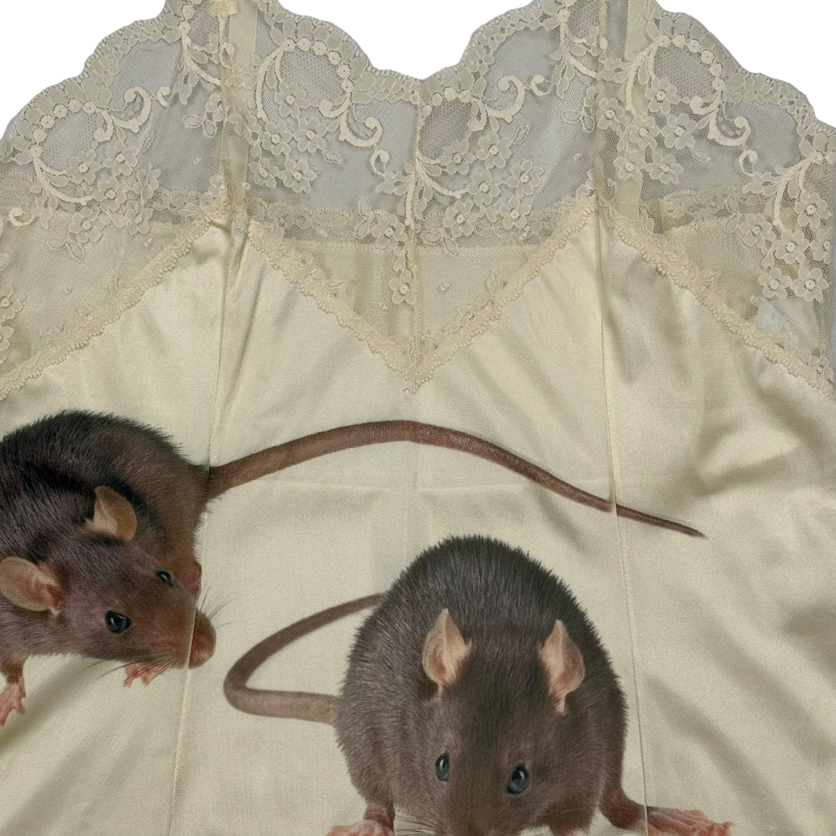 RAT FRIENDS CREAM LACE TANK - S