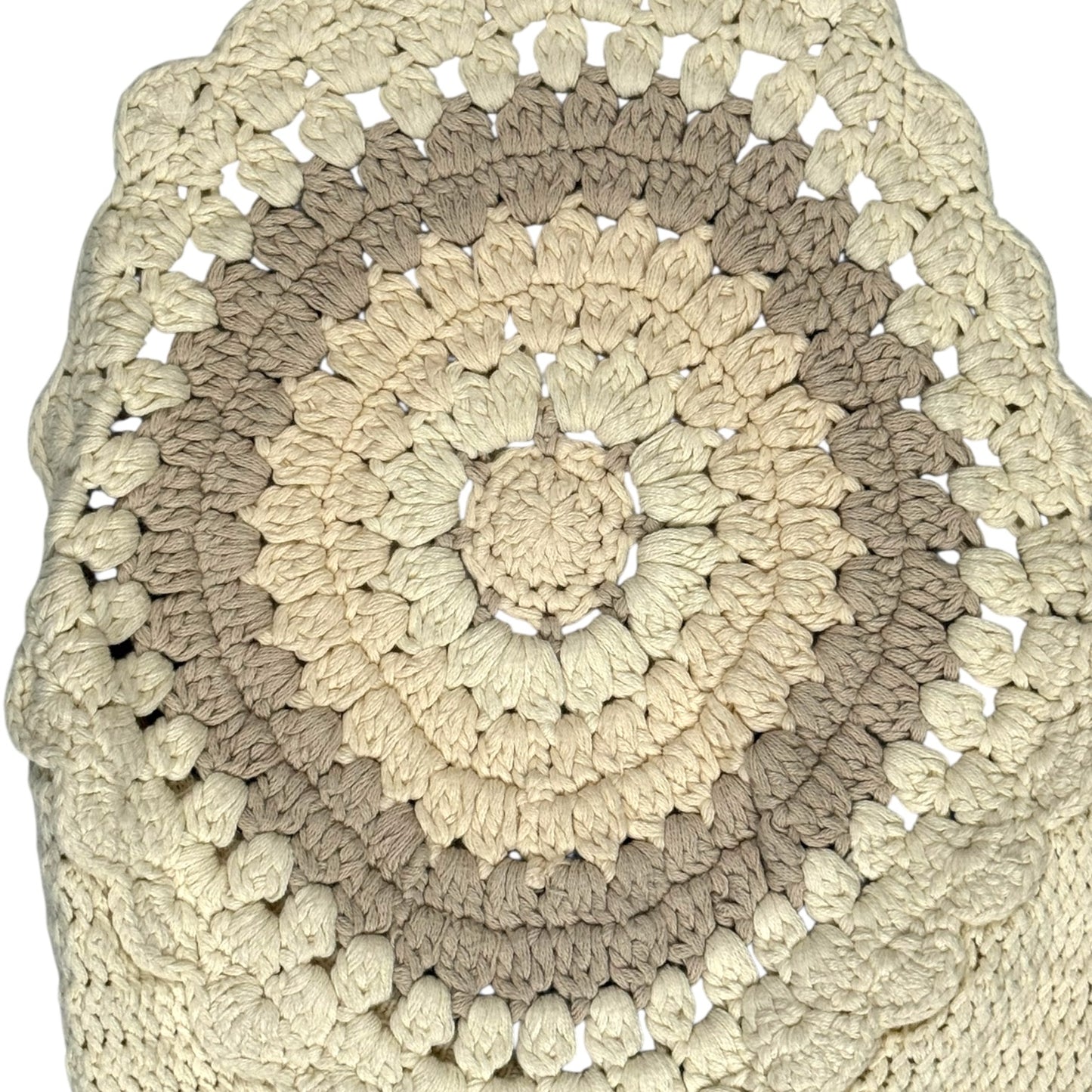MODERN CREME CROCHET HALTER DRESS l S