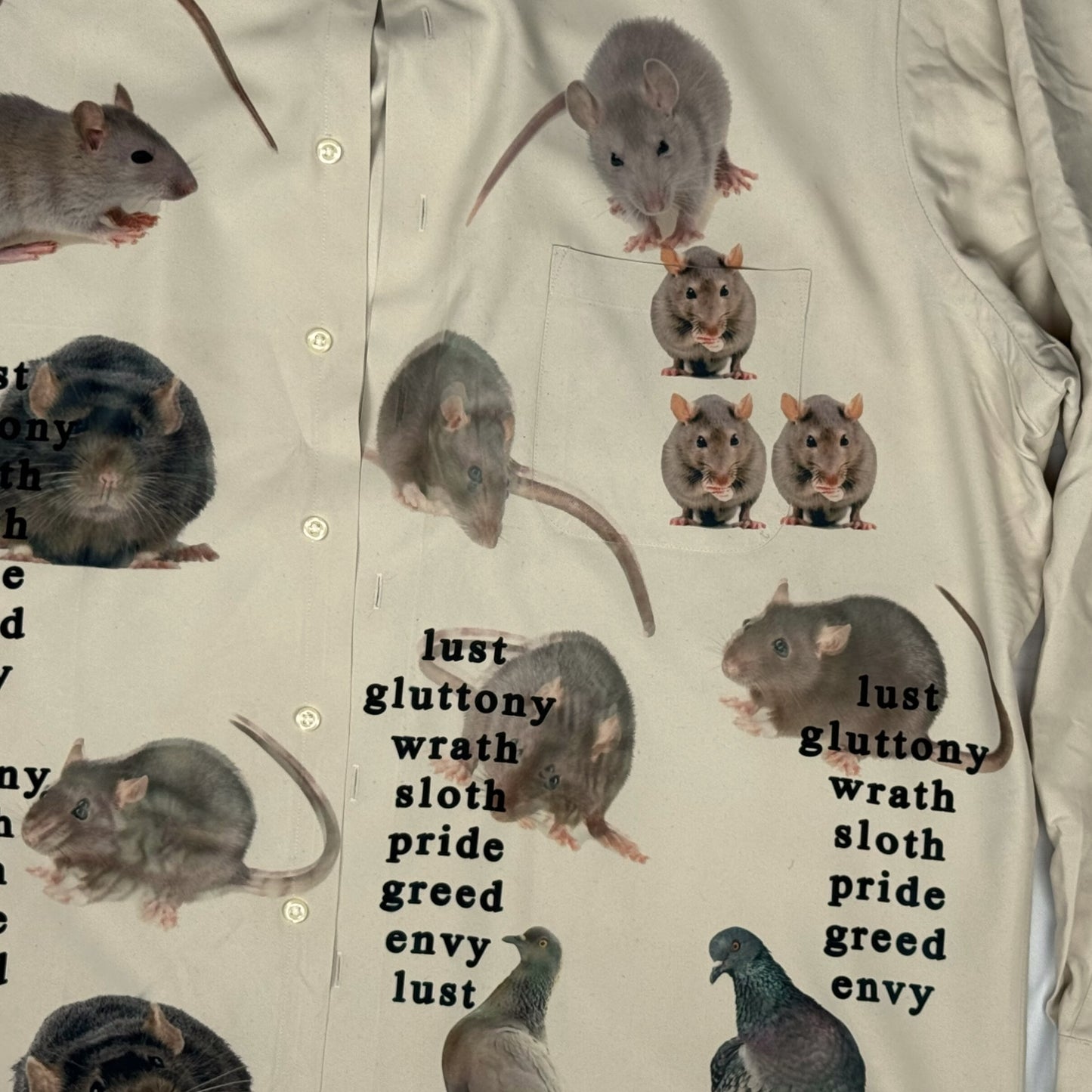 7 DEADLY RATS SHIRT GB - MENS L/XL