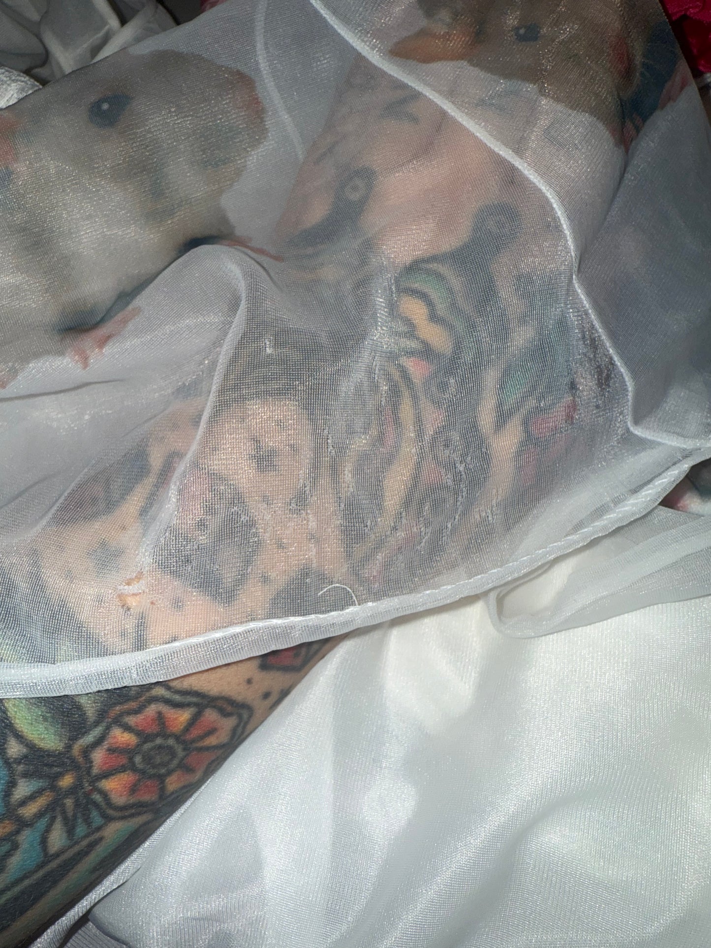 RAT PRINCESS NIGHTIE WHITE SAMPLE - M