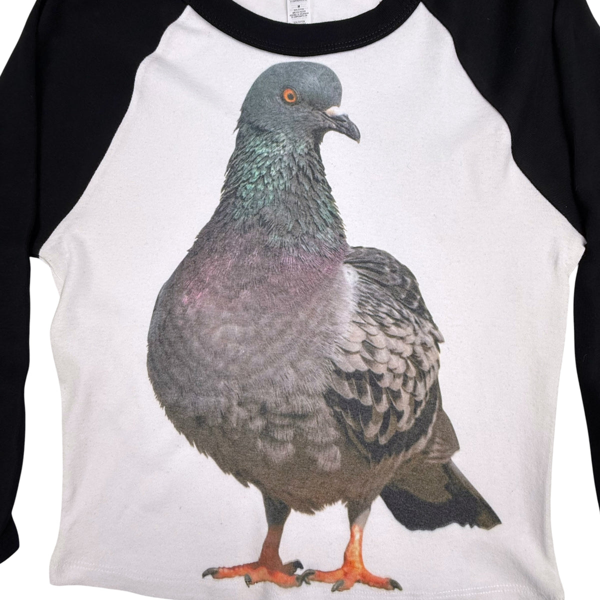 PIGEON BLACK BABY BASEBALL TEE - M