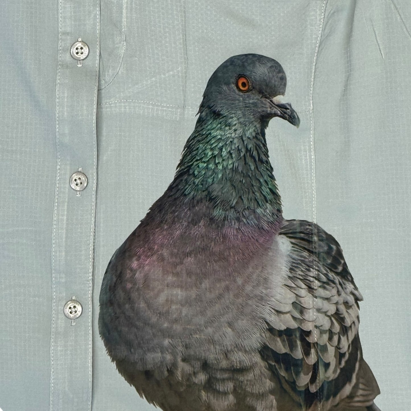 GORPCORE PIGEON GRAY BUTTON UP SAMPLE - S