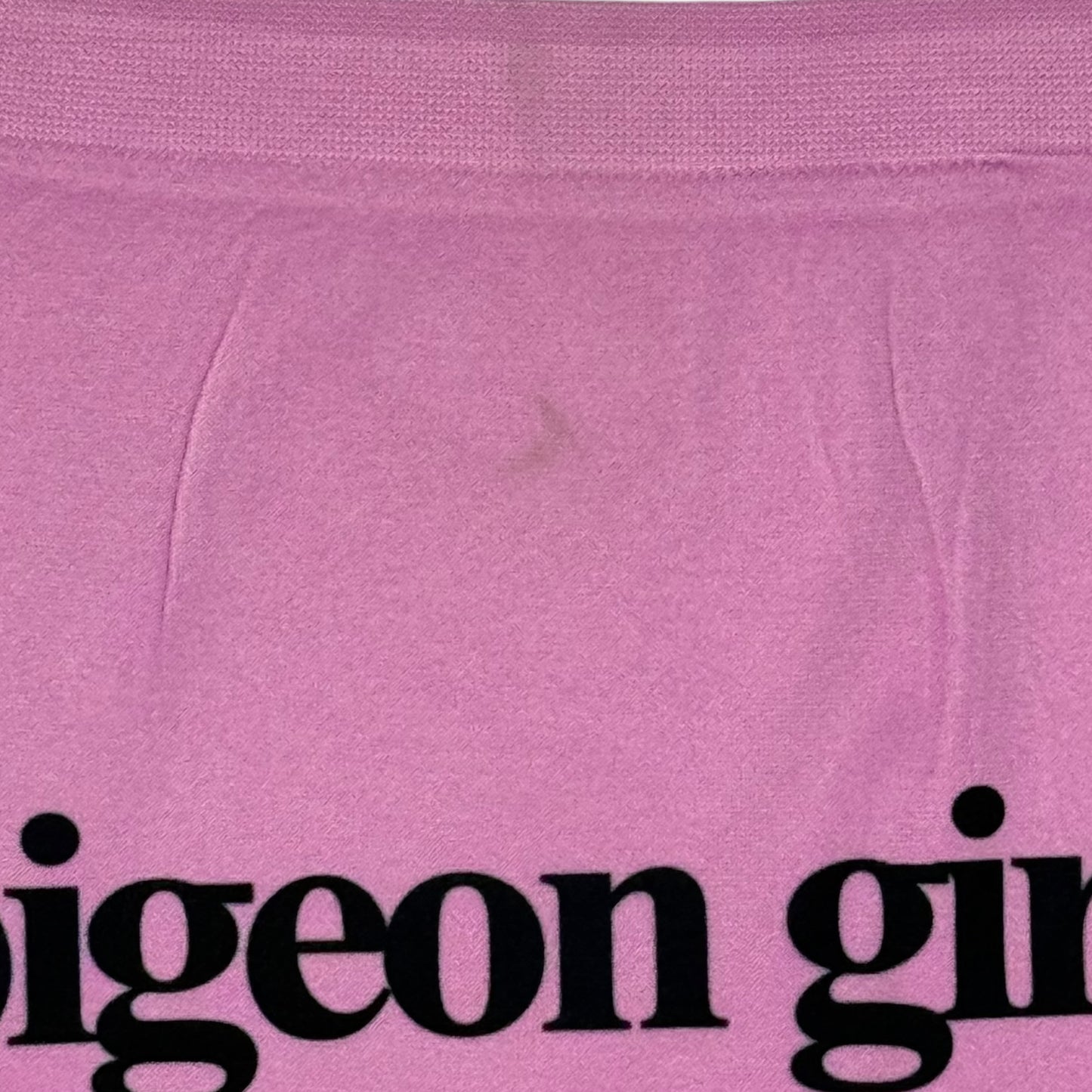 PIGEON GIRLIE PINK BOYSHORT UNDIES SAMPLE - XL