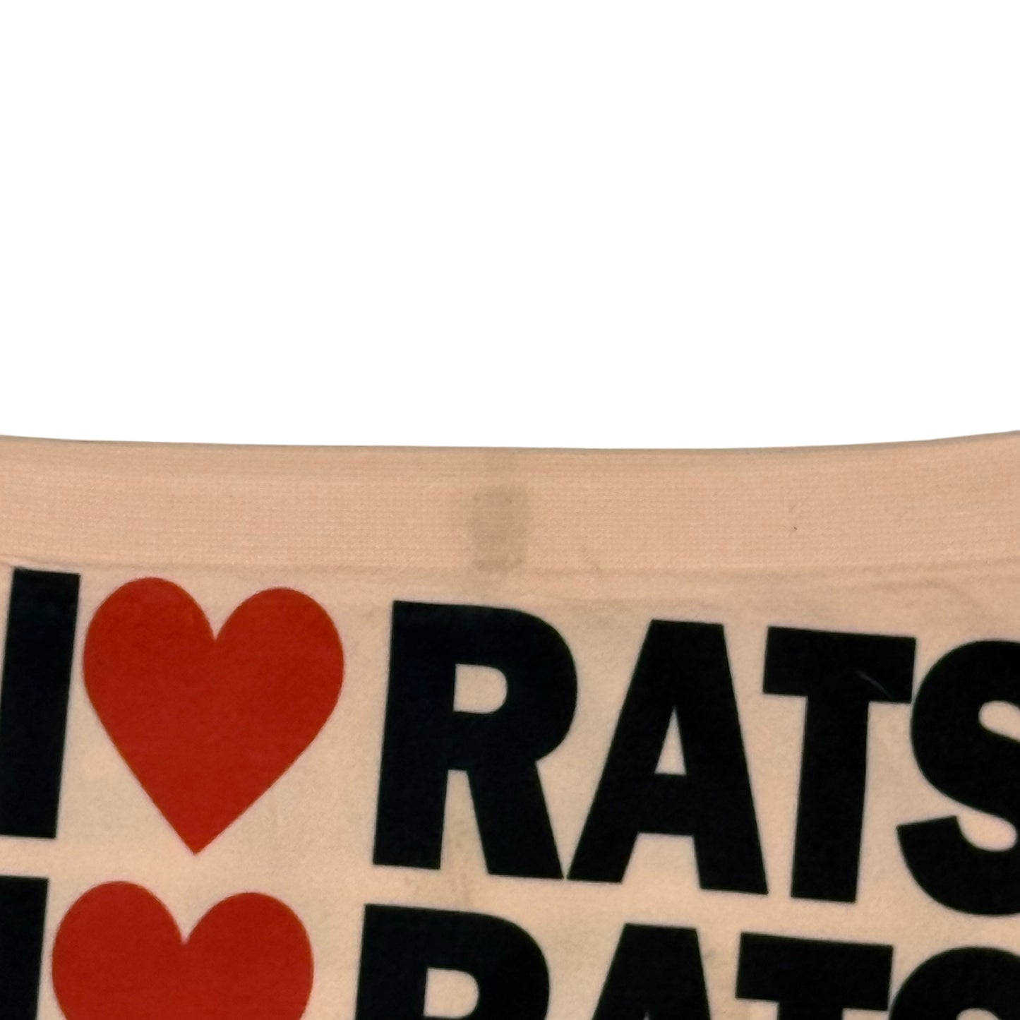 I <3 RATS PEACH BOYSHORT UNDIES SAMPLE - XL