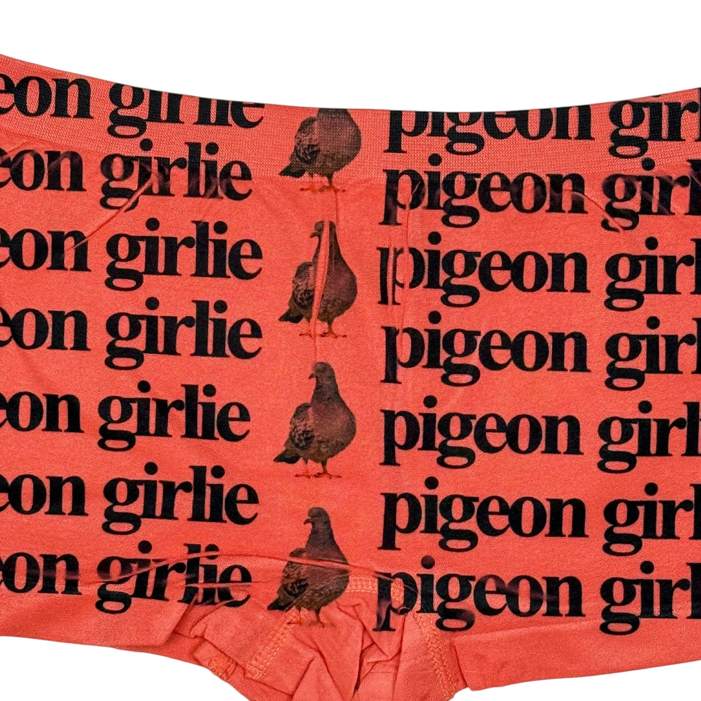 PIGEON GIRLIE ORANGE BOYSHORT UNDIES - M