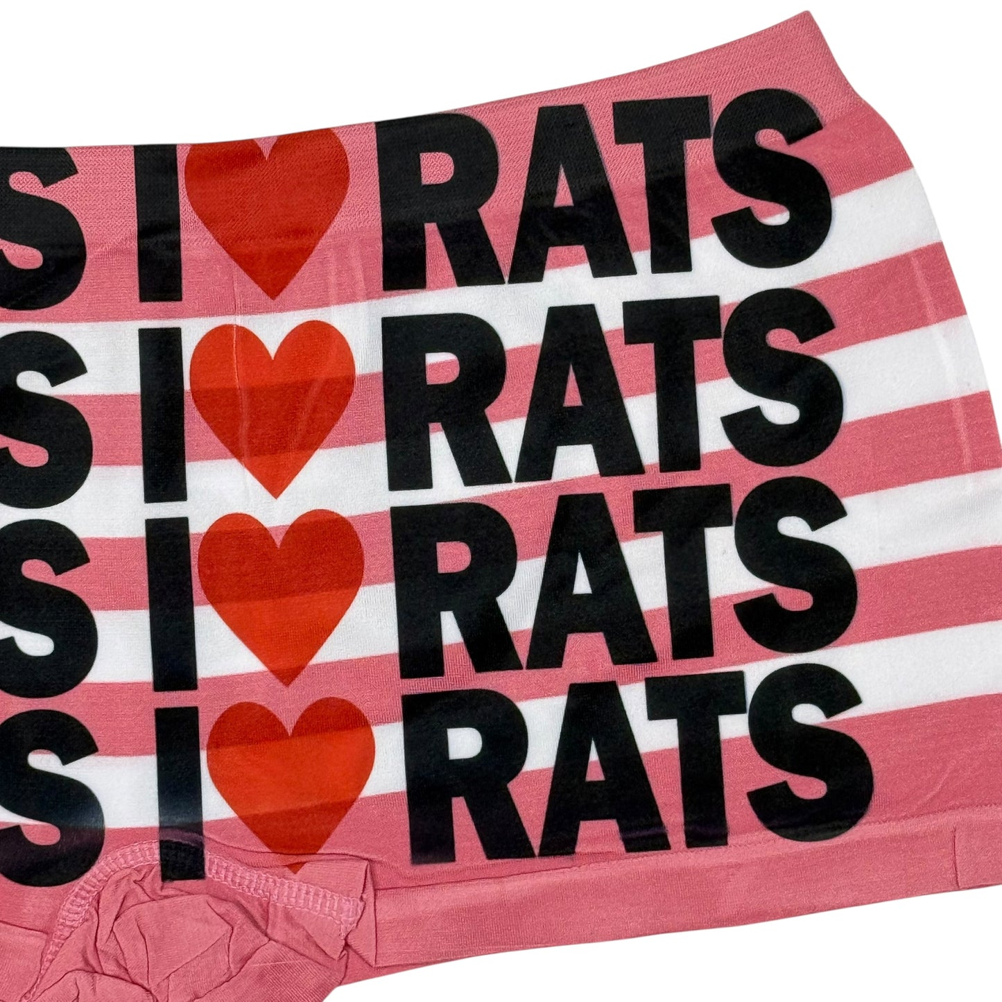 I <3 RATS CANDY PINK BOYSHORT UNDIES - XL