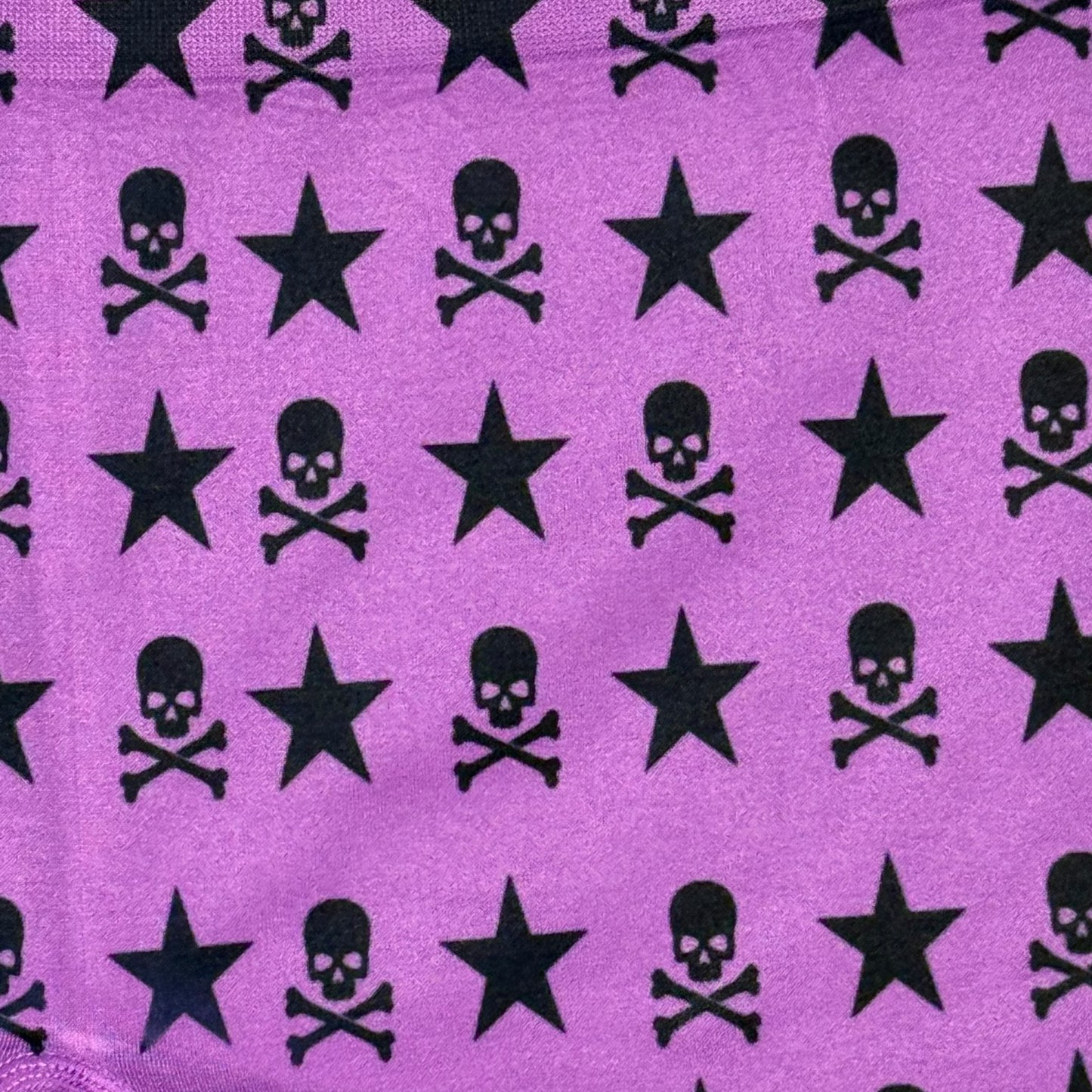 STARRY SKULLS PURPLE BOYSHORT UNDIES - L