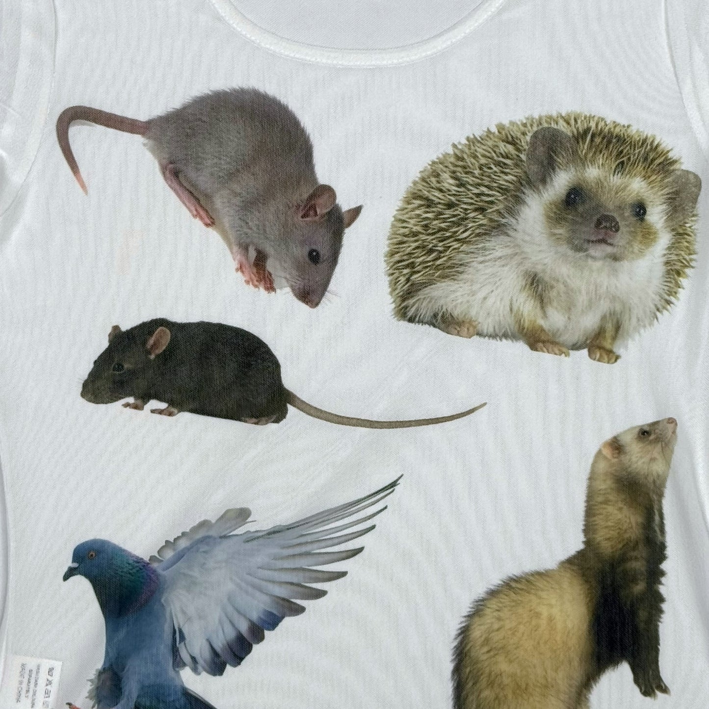 CRITTER WHITE MESH LONG SLEEVE - L