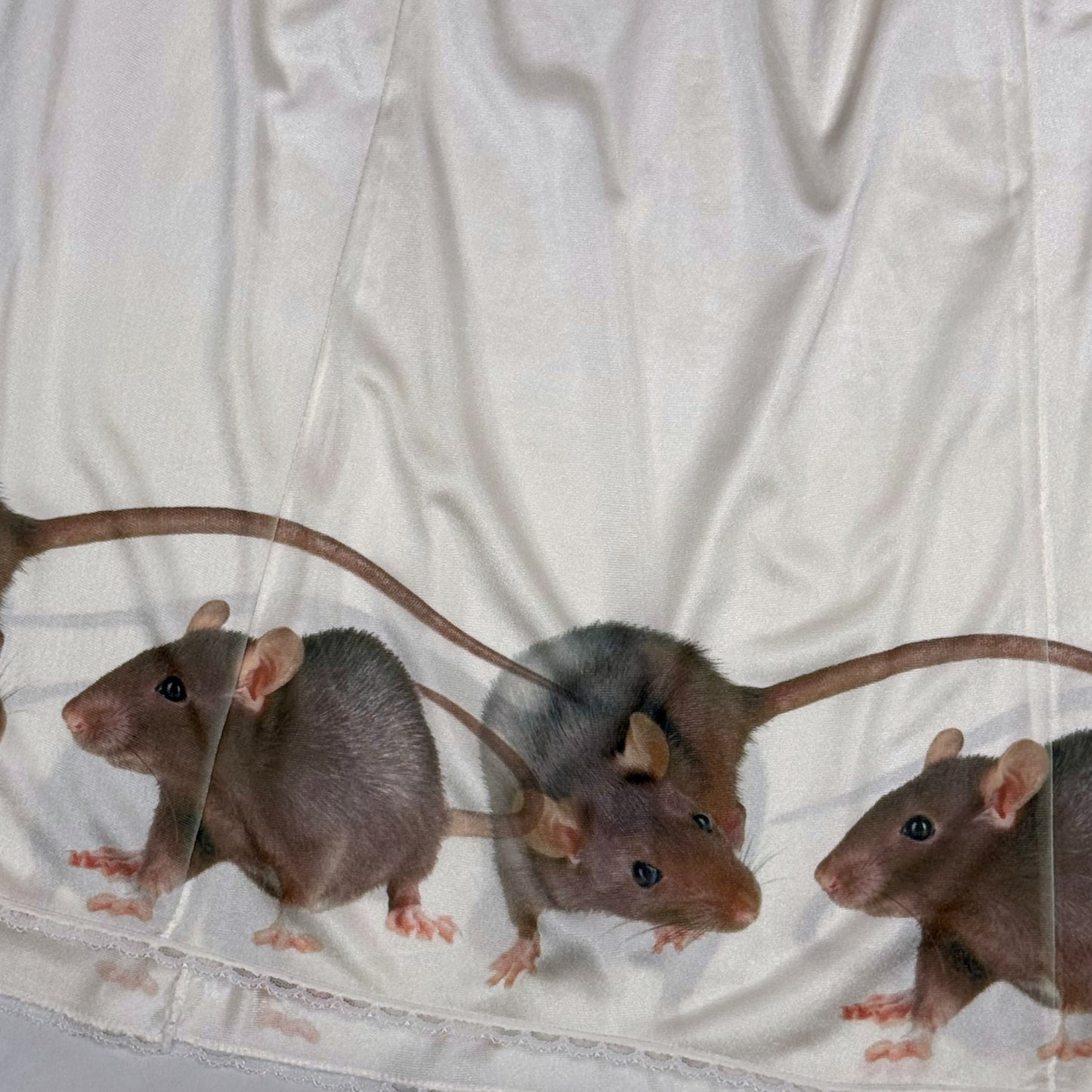 RAT FRIENDS WHITE LONG SKIRT - 2X