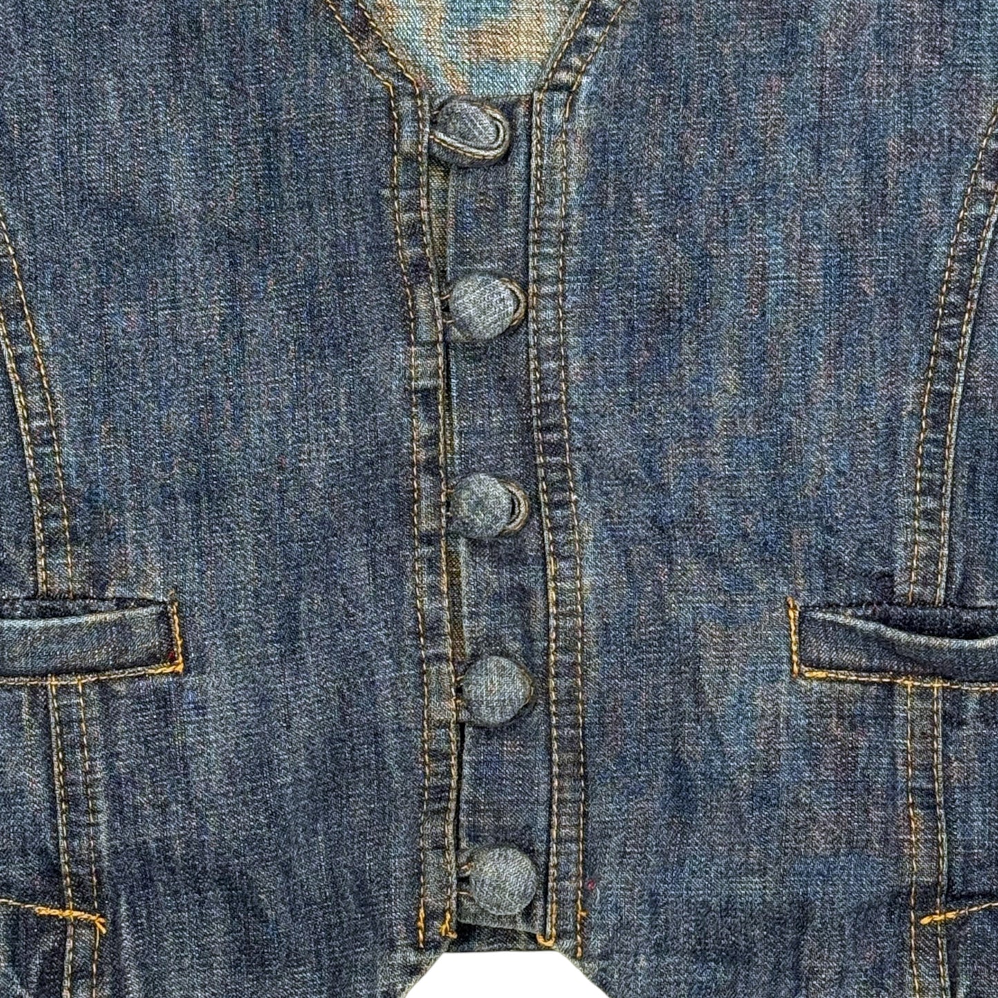 VINTAGE SUGARFLY DENIM VEST - XXS