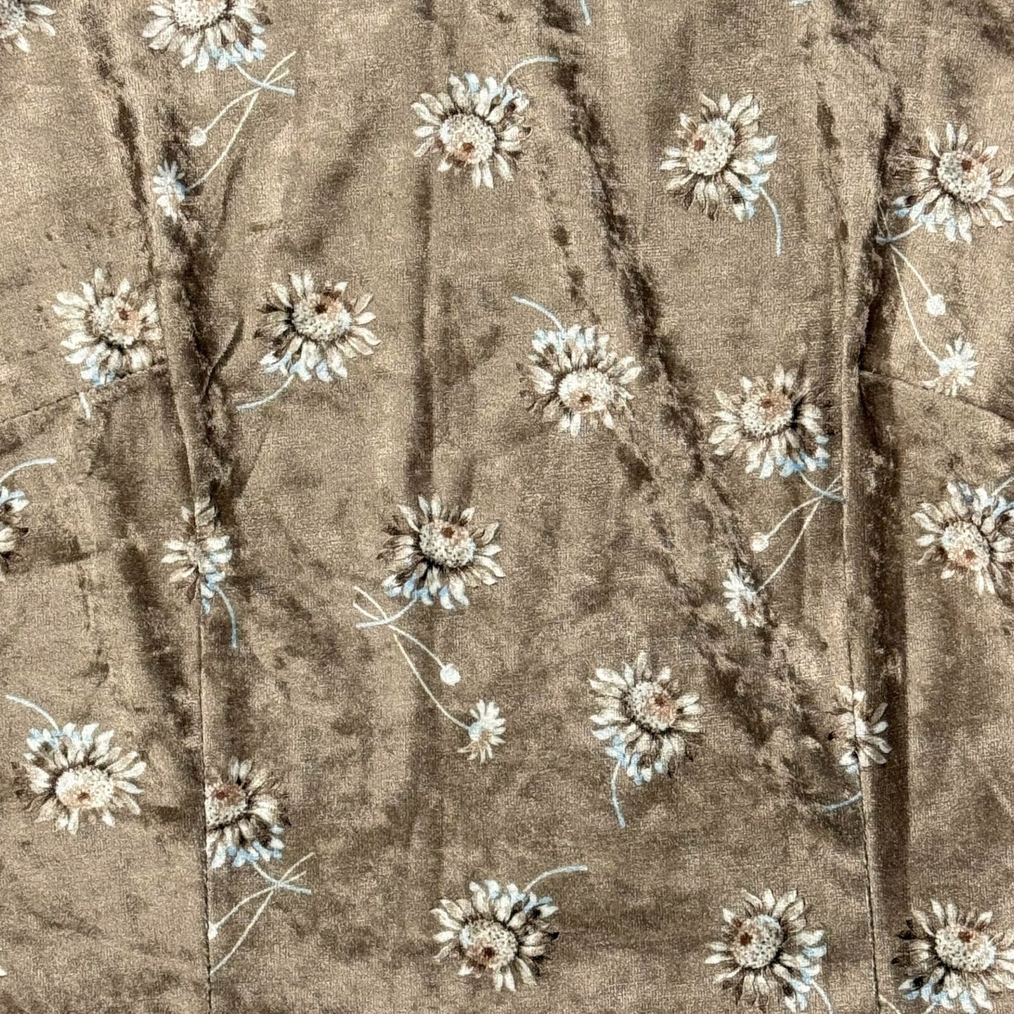 VINTAGE CHARLOTTE RUSSE BEIGE FLORAL VELVET TANK TOP - M