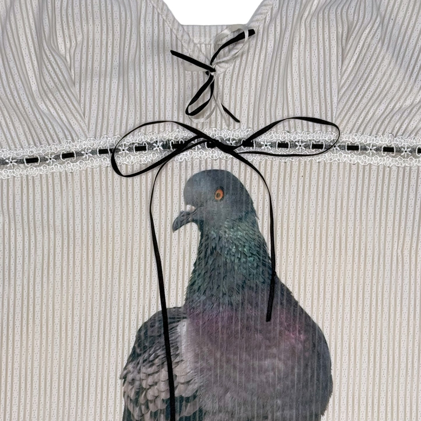 BIG PIGEON CREAM RIBBON TANK TOP - XS/S