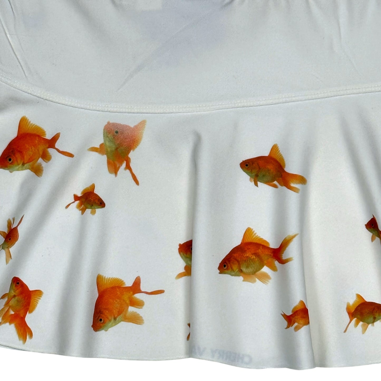 GOLDFISH WHITE MINI ATHLETIC SKIRT - S