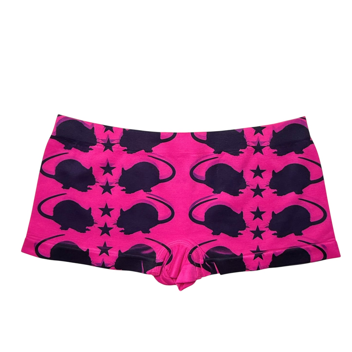 PUNK RAT DARK PINK BOYSHORT UNDIES - M