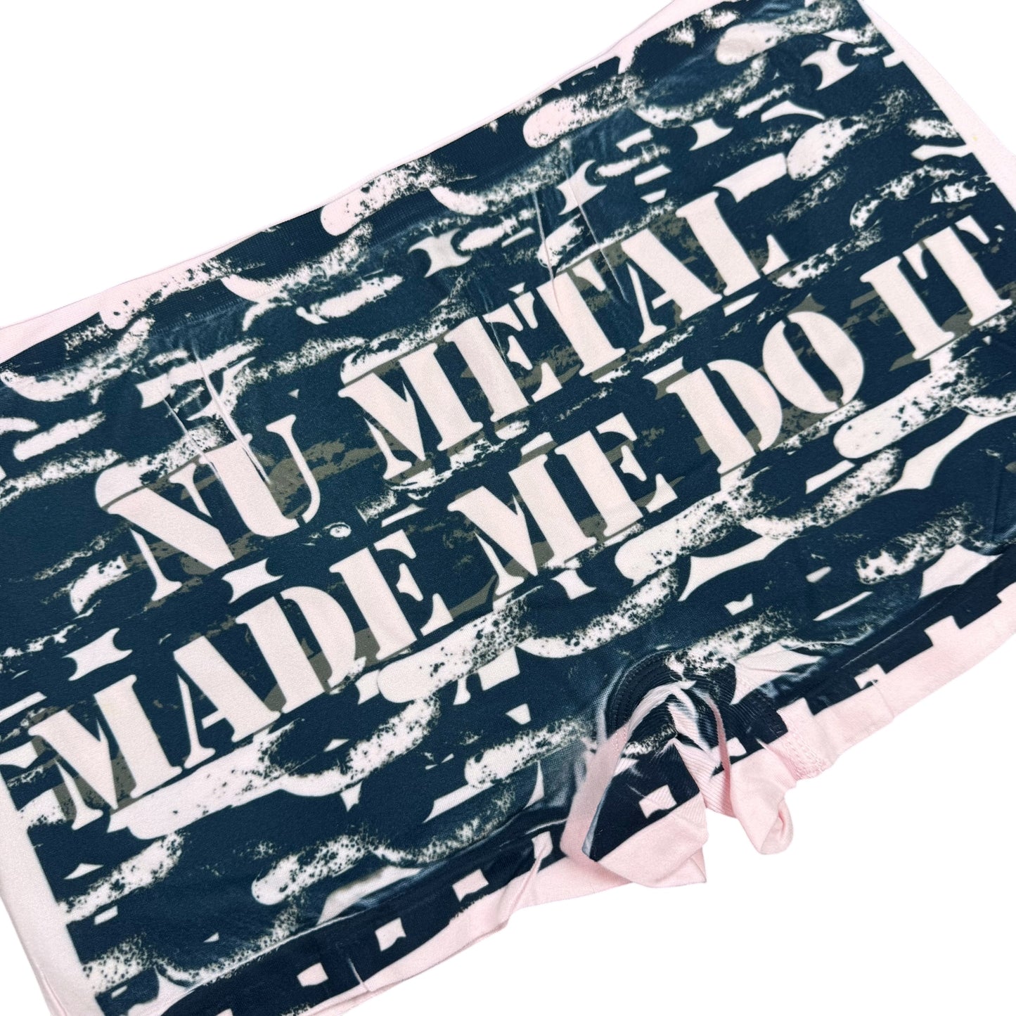 NU METAL MADE ME DO IT PINK BOYSHORT UNDIES - L