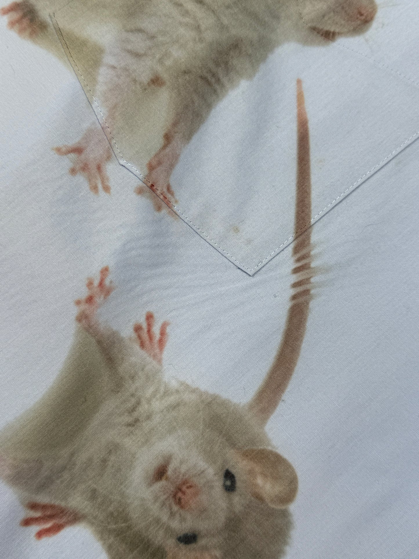 RATS BLUE BUTTON UP SHORT SLEEVE - MENS LARGE