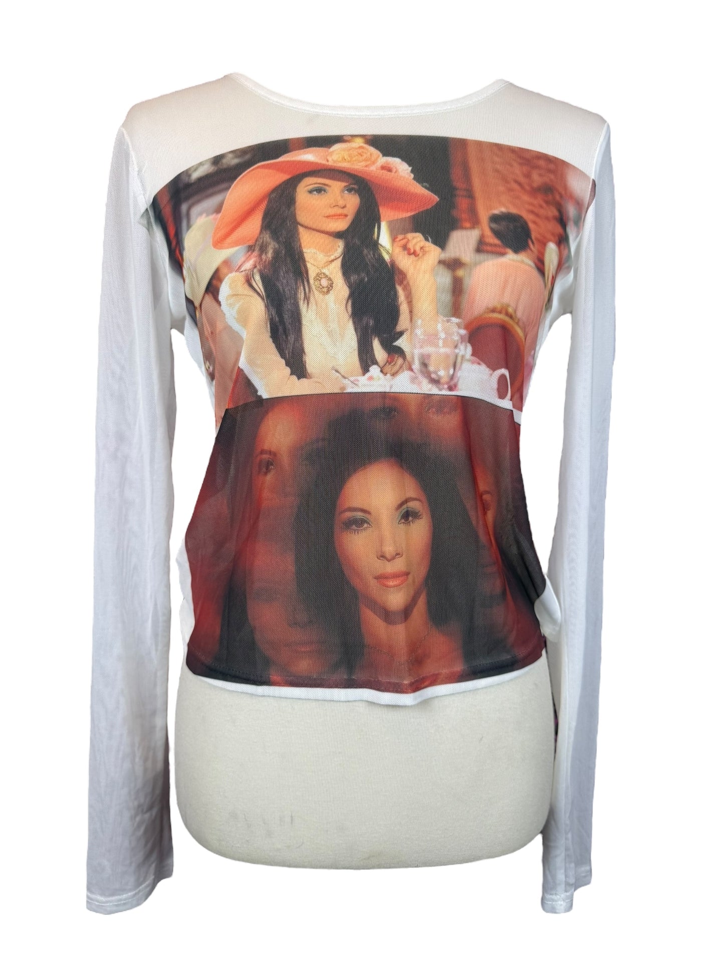 LOVE WITCH MESH WHITE TOP 1 - M/L