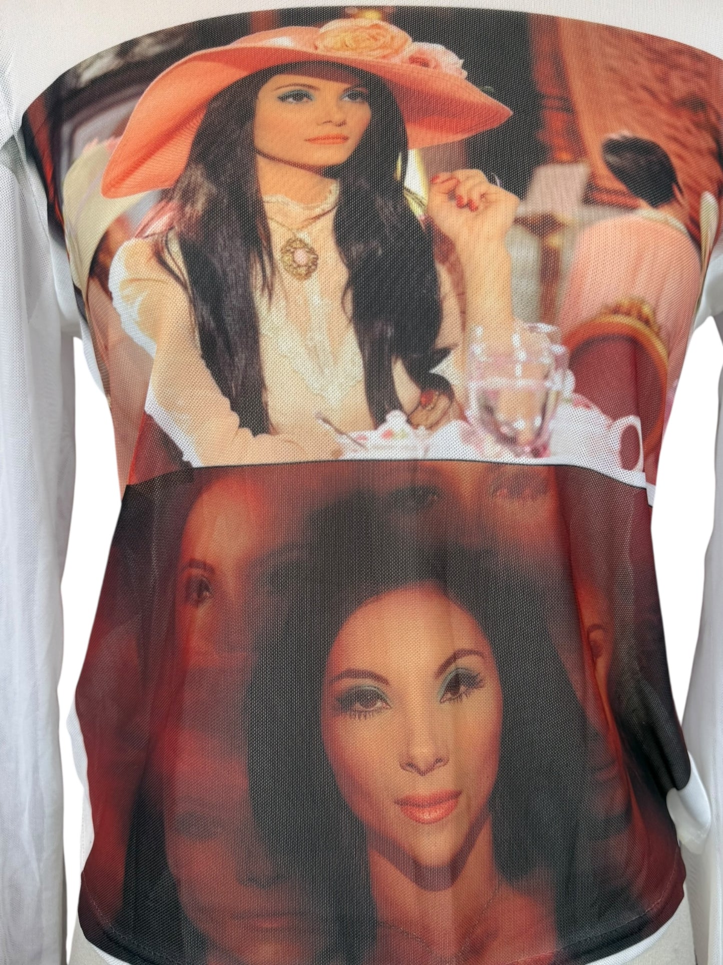 LOVE WITCH MESH WHITE TOP 1 - M/L