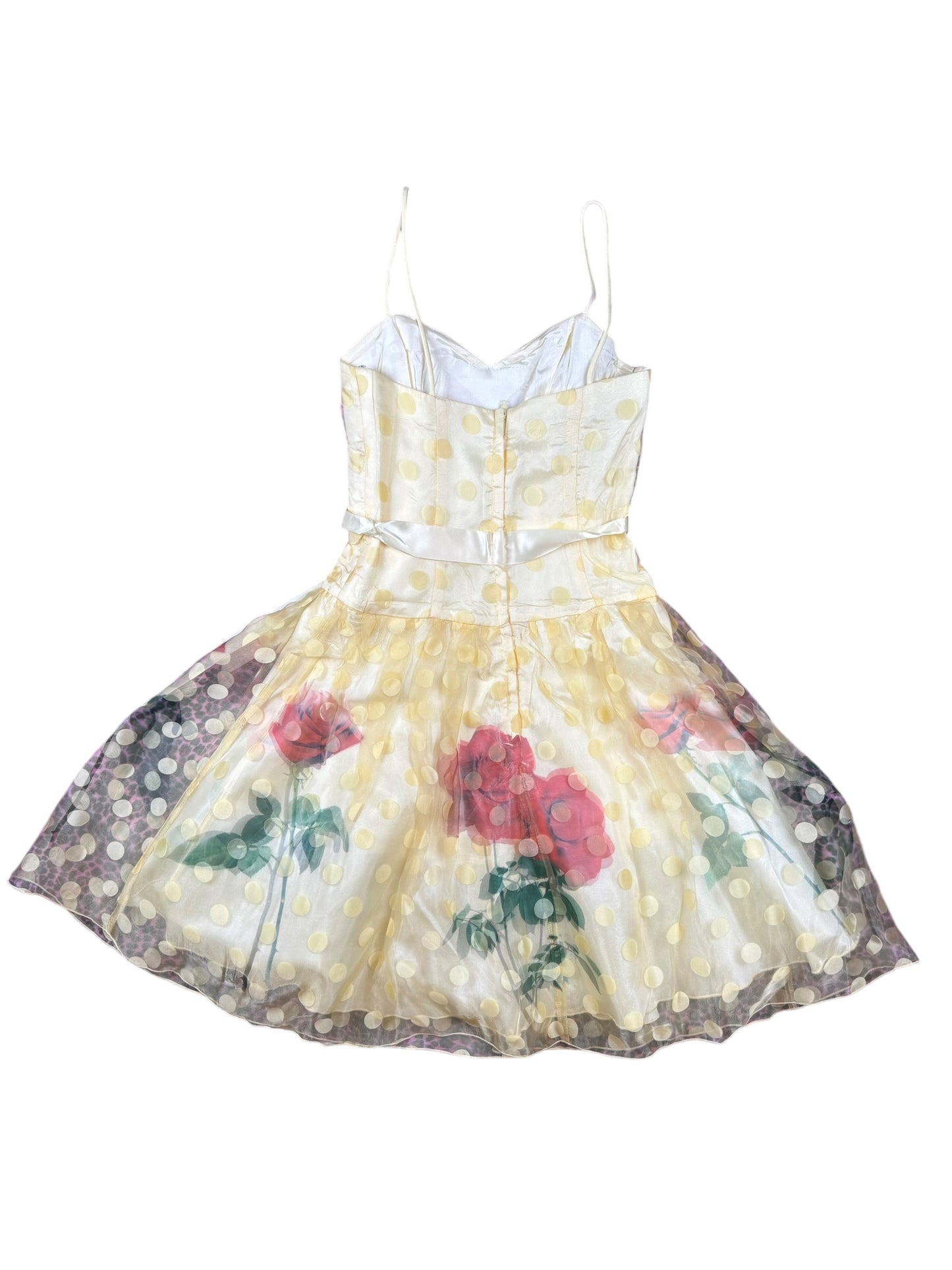 RED ROSE YELLOW DRESS - XXS/XS