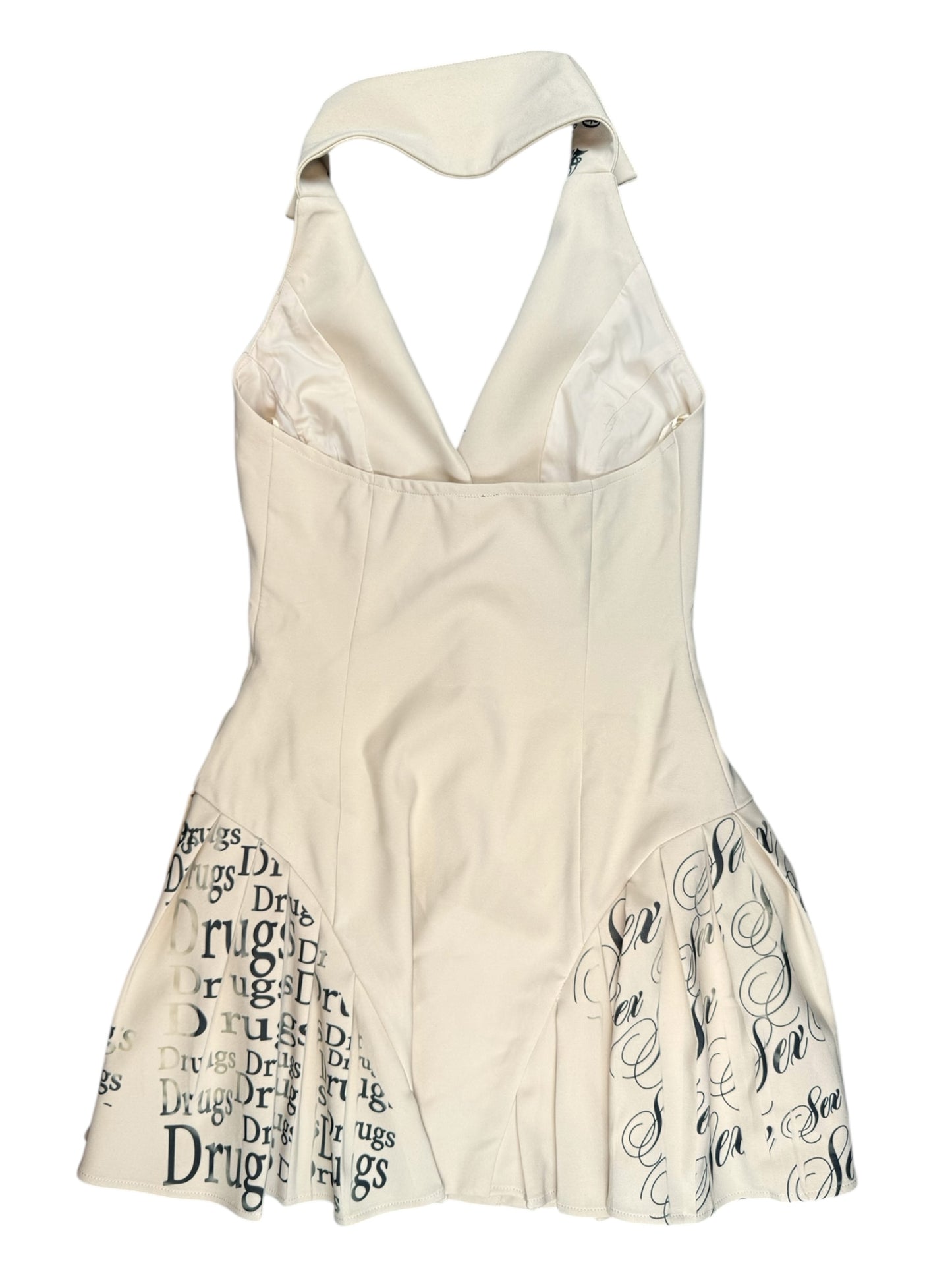 SEX DRUGS ROCK N ROLL PLEATED DRESS - XS/S