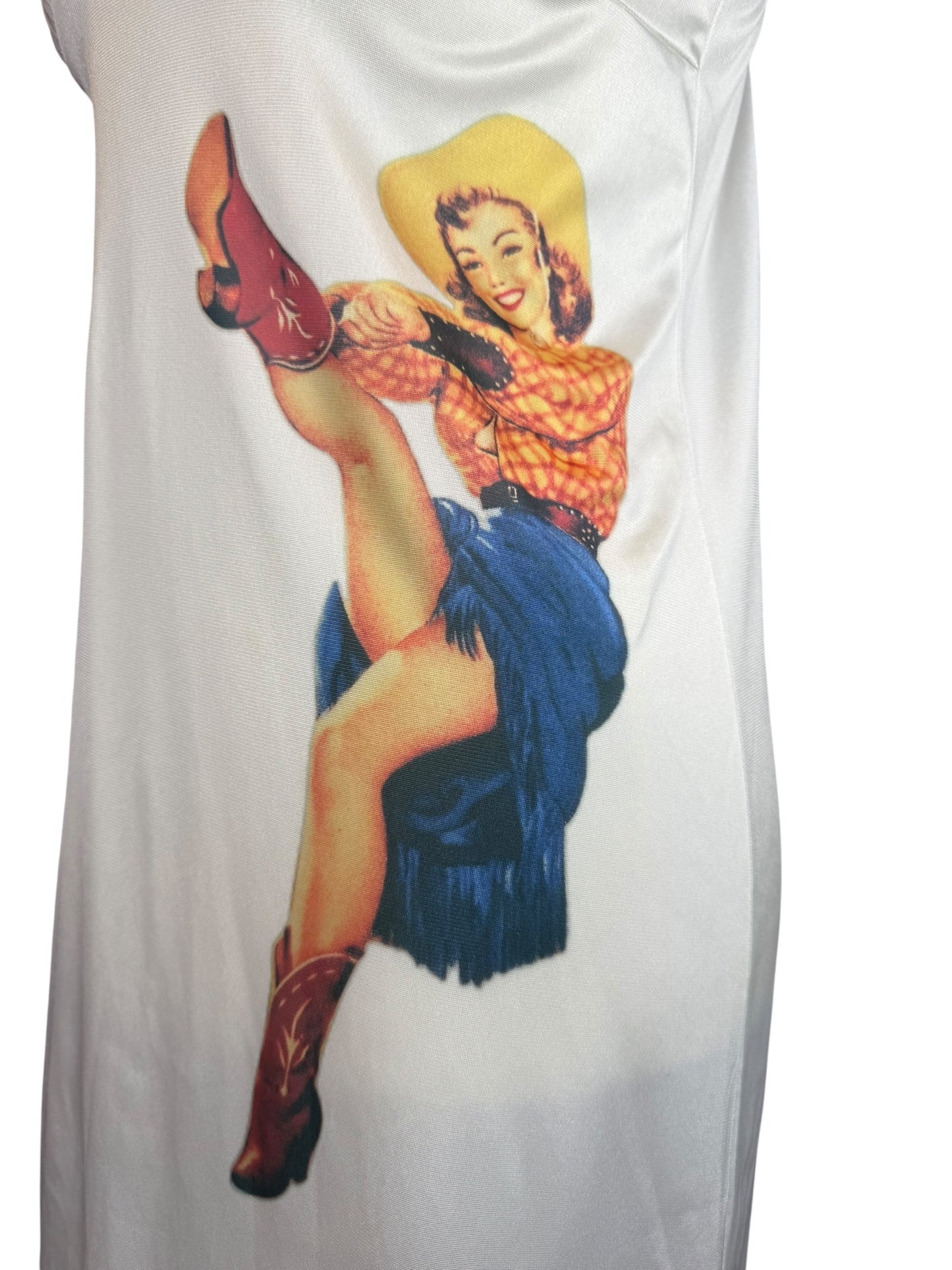 VINTAGE COWGIRL V2 WHITE DRESS - S/M
