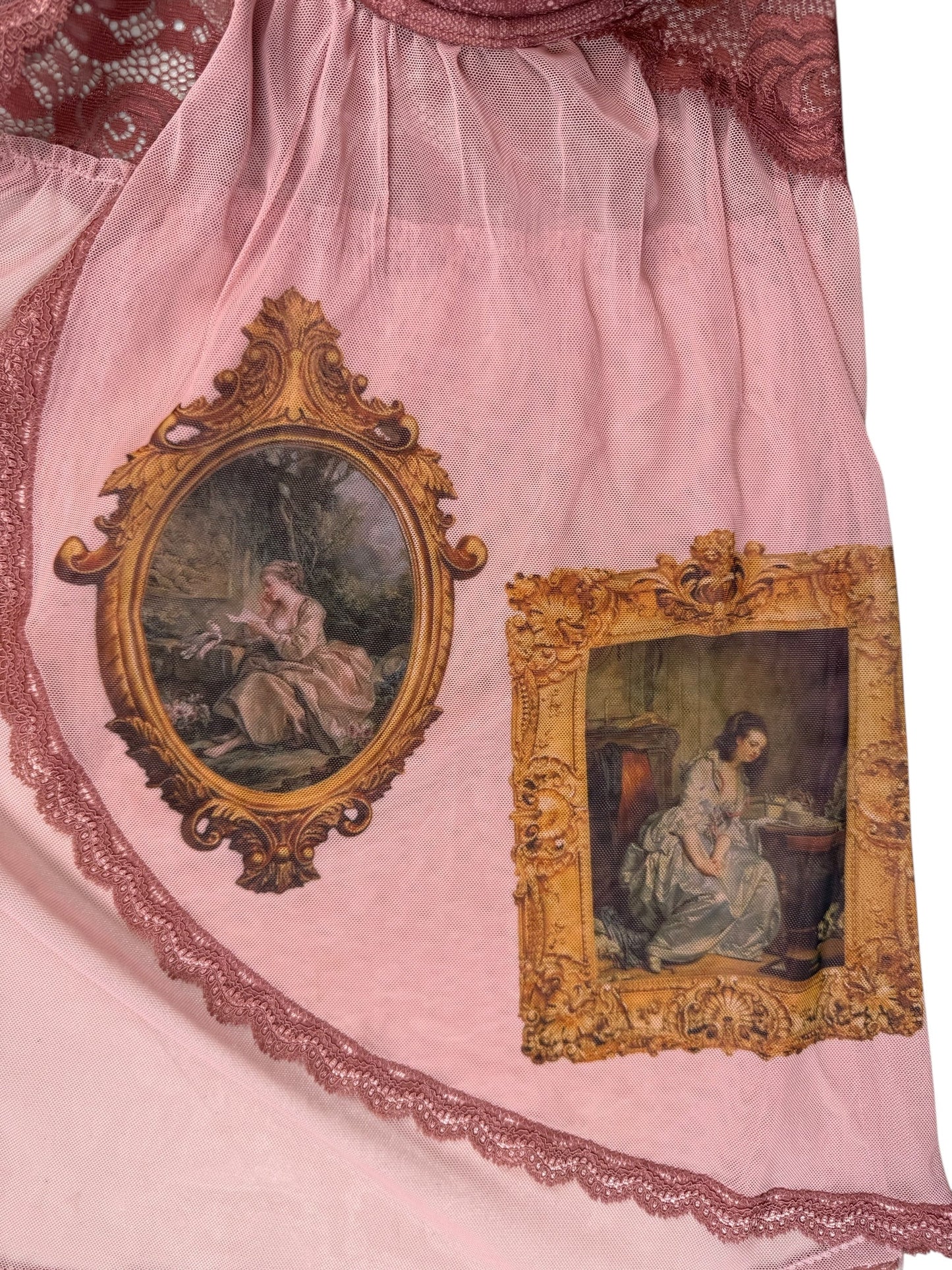 READ ME PINK BABYDOLL TOP - 1X