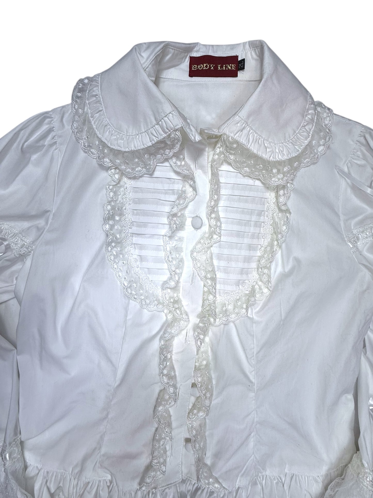BODYLINE WHITE LOLITA BLOUSE - M