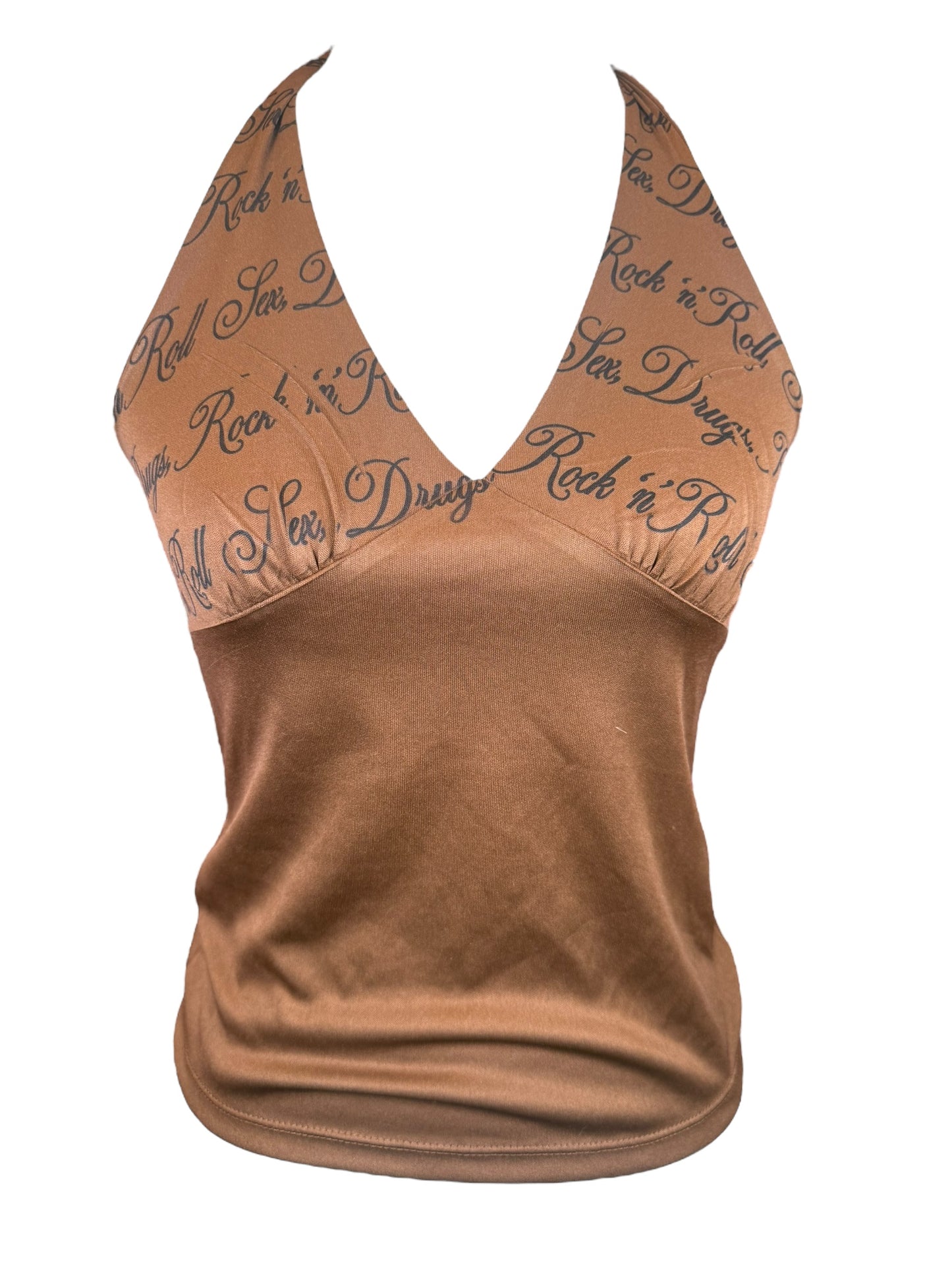 SEX DRUGS ROCK N ROLL BROWN TANK 1 - S/M