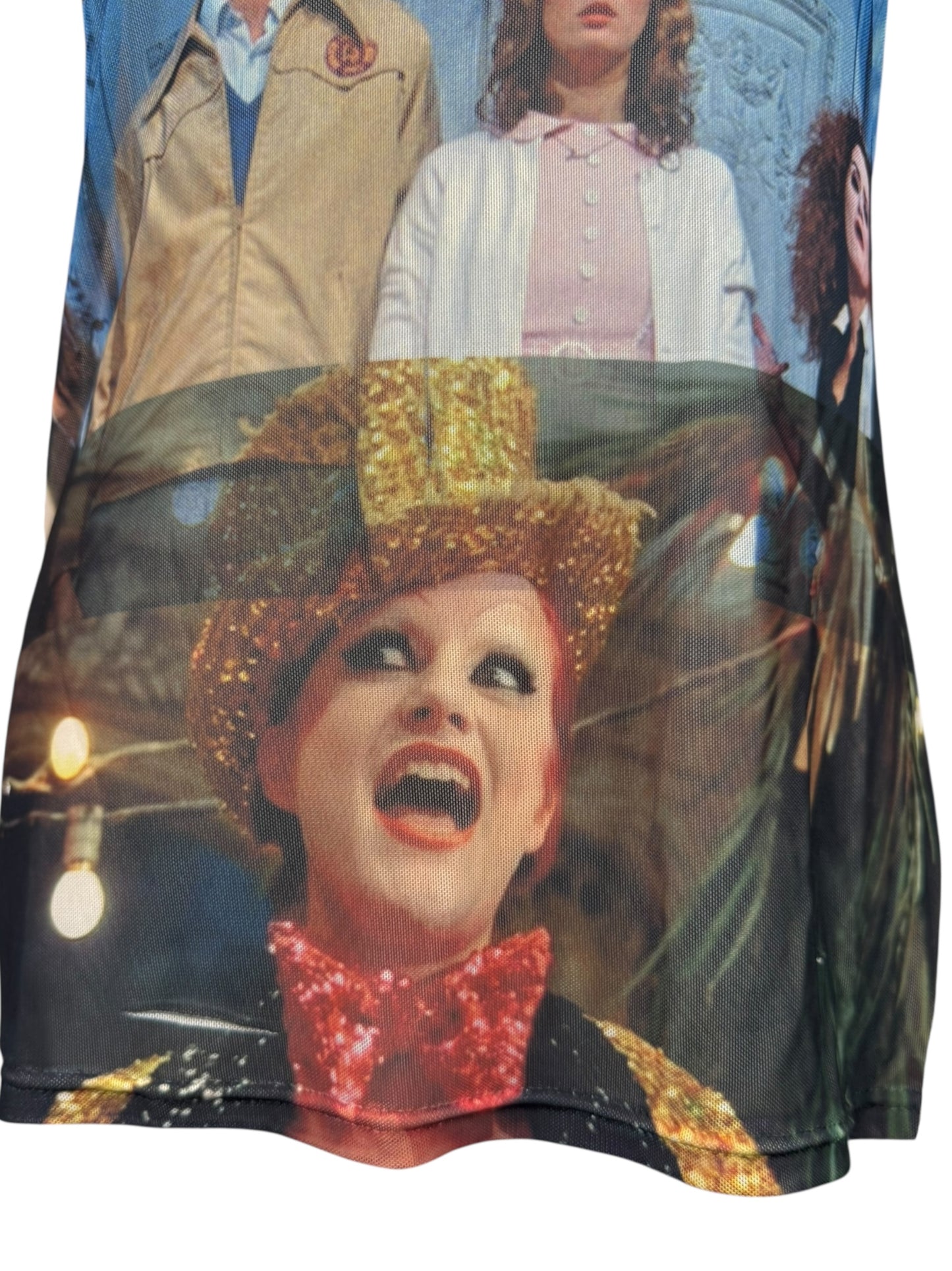 ROCKY HORROR TAN MESH TOP - L/XL/2X