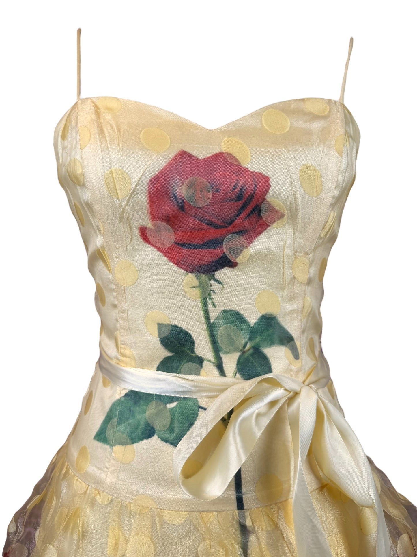RED ROSE YELLOW DRESS - XXS/XS