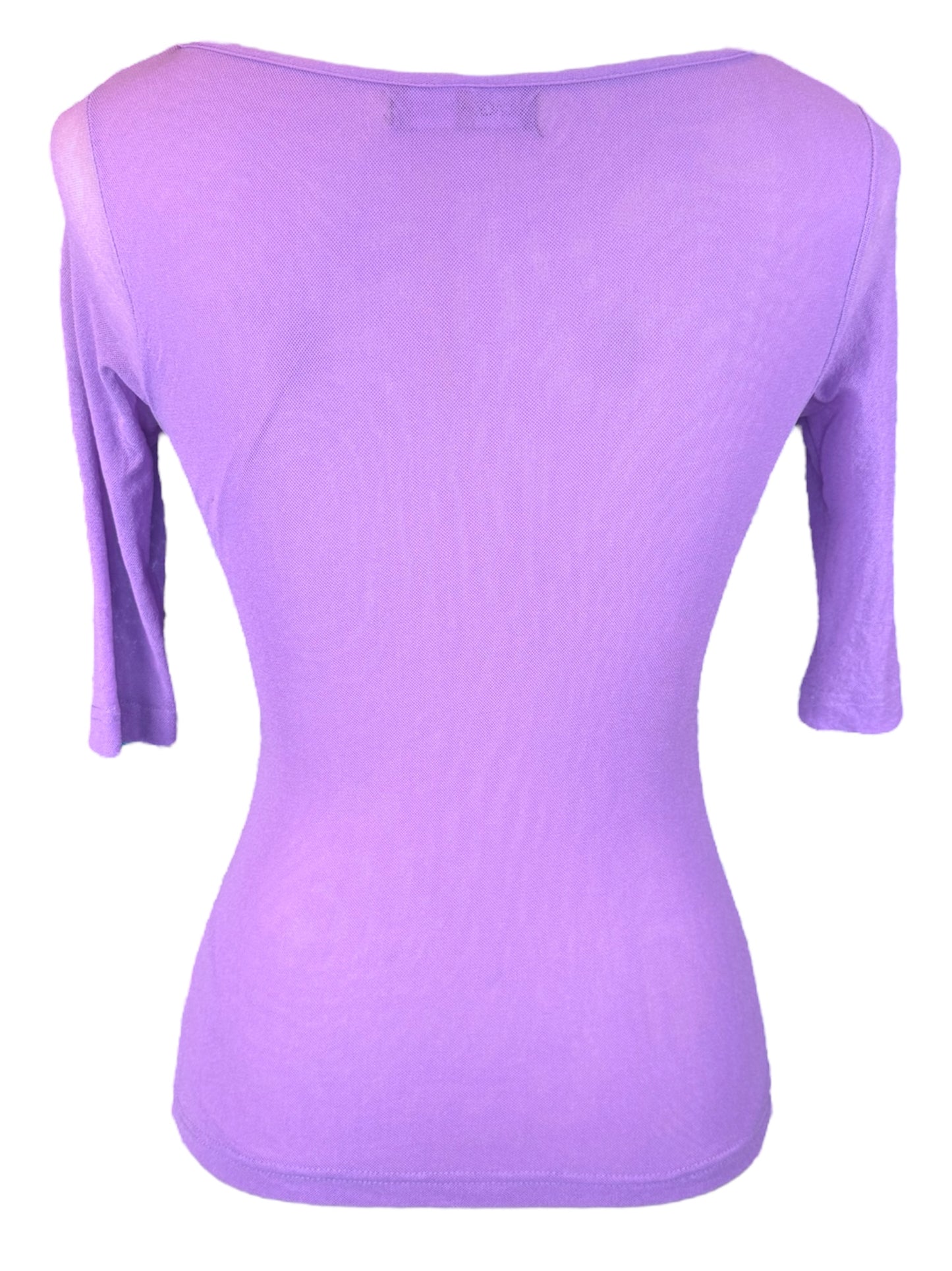 GLITTER KITTY PURPLE MESH TOP - M