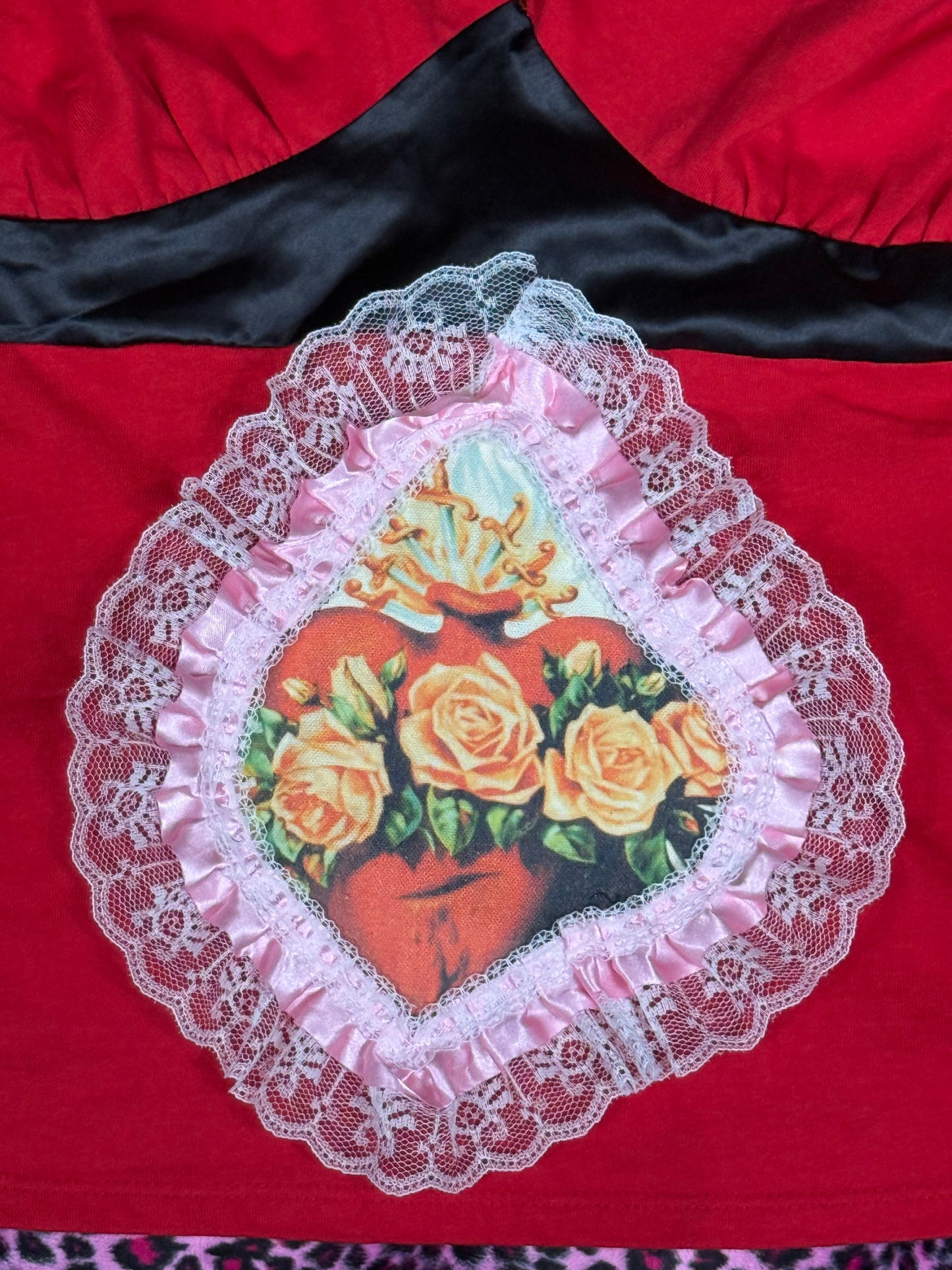 SACRED HEART LACE CAMI TANK - 1X/2X