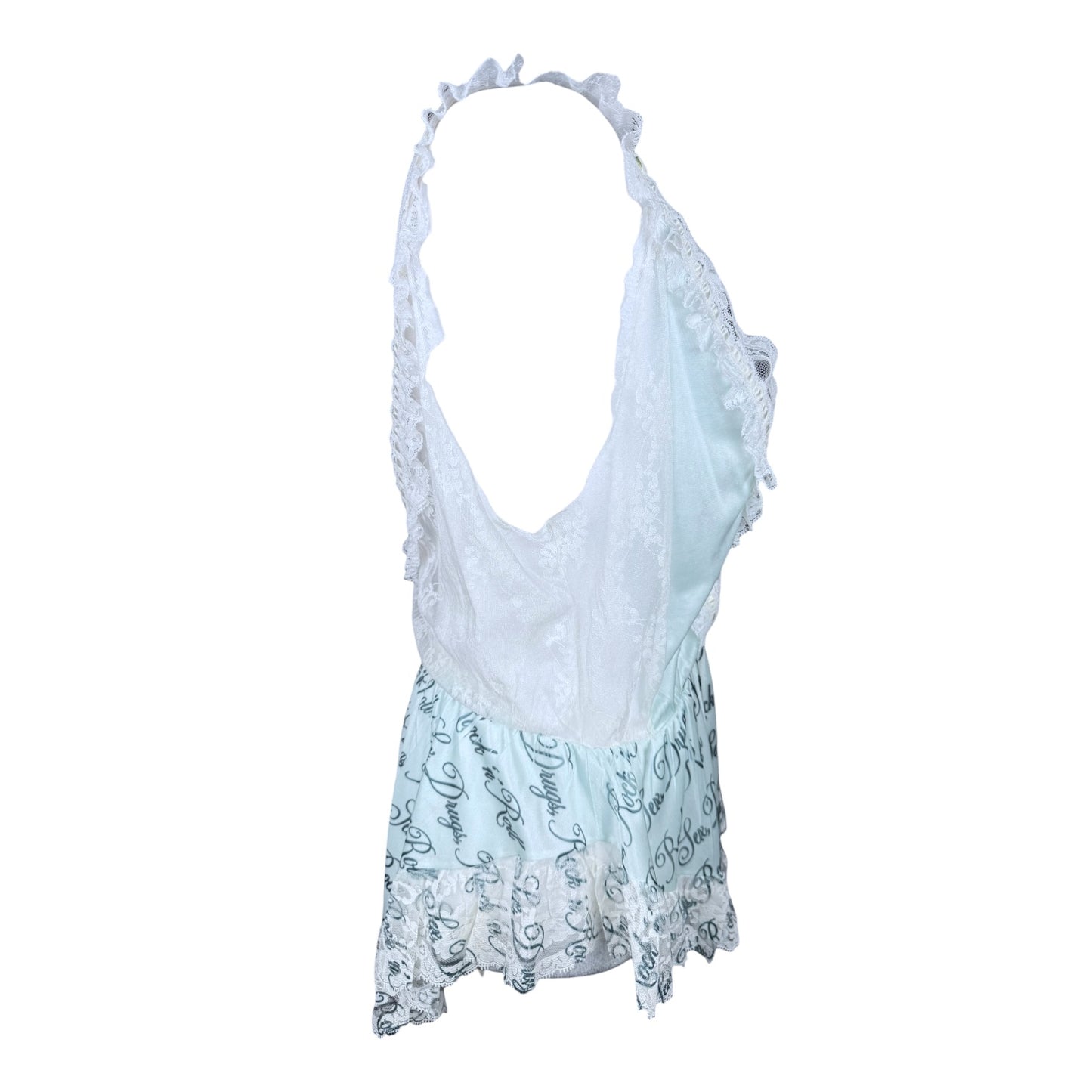 SEX DRUGS ROCK N ROLL LACE BODYSUIT - L