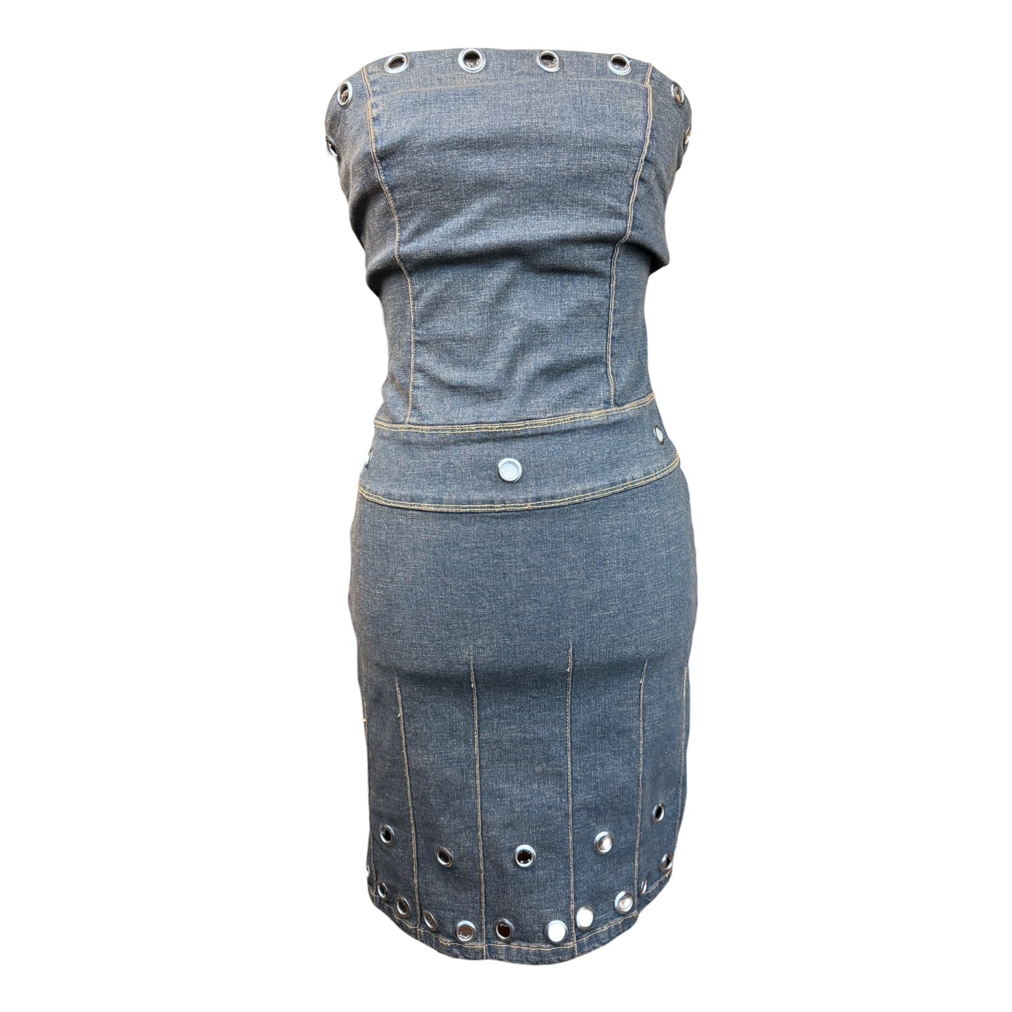 GROMMET Y2K DENIM DRESS SAMPLE - S
